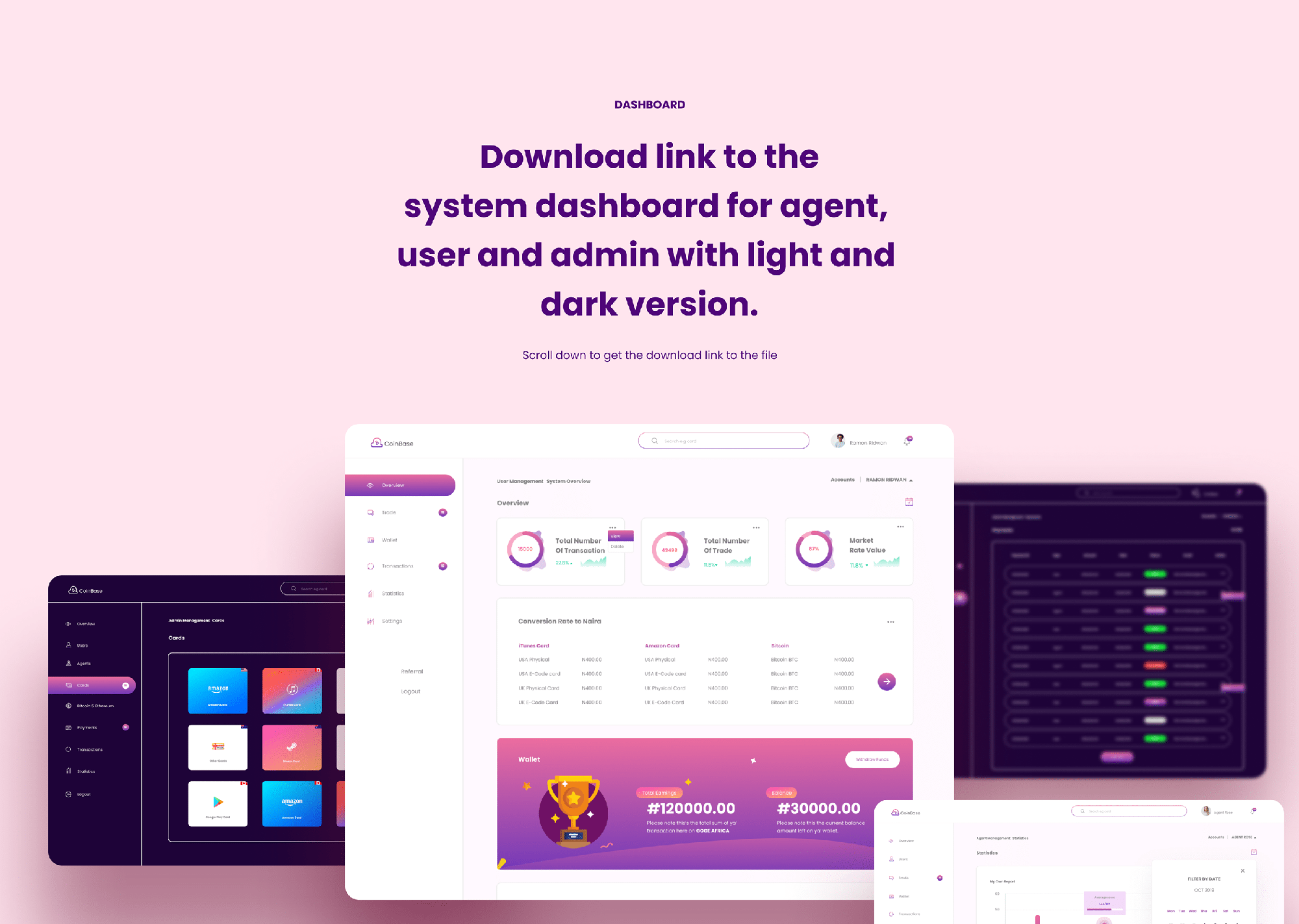 CoinBase - Web & Mobile Free UI Kit presentation image