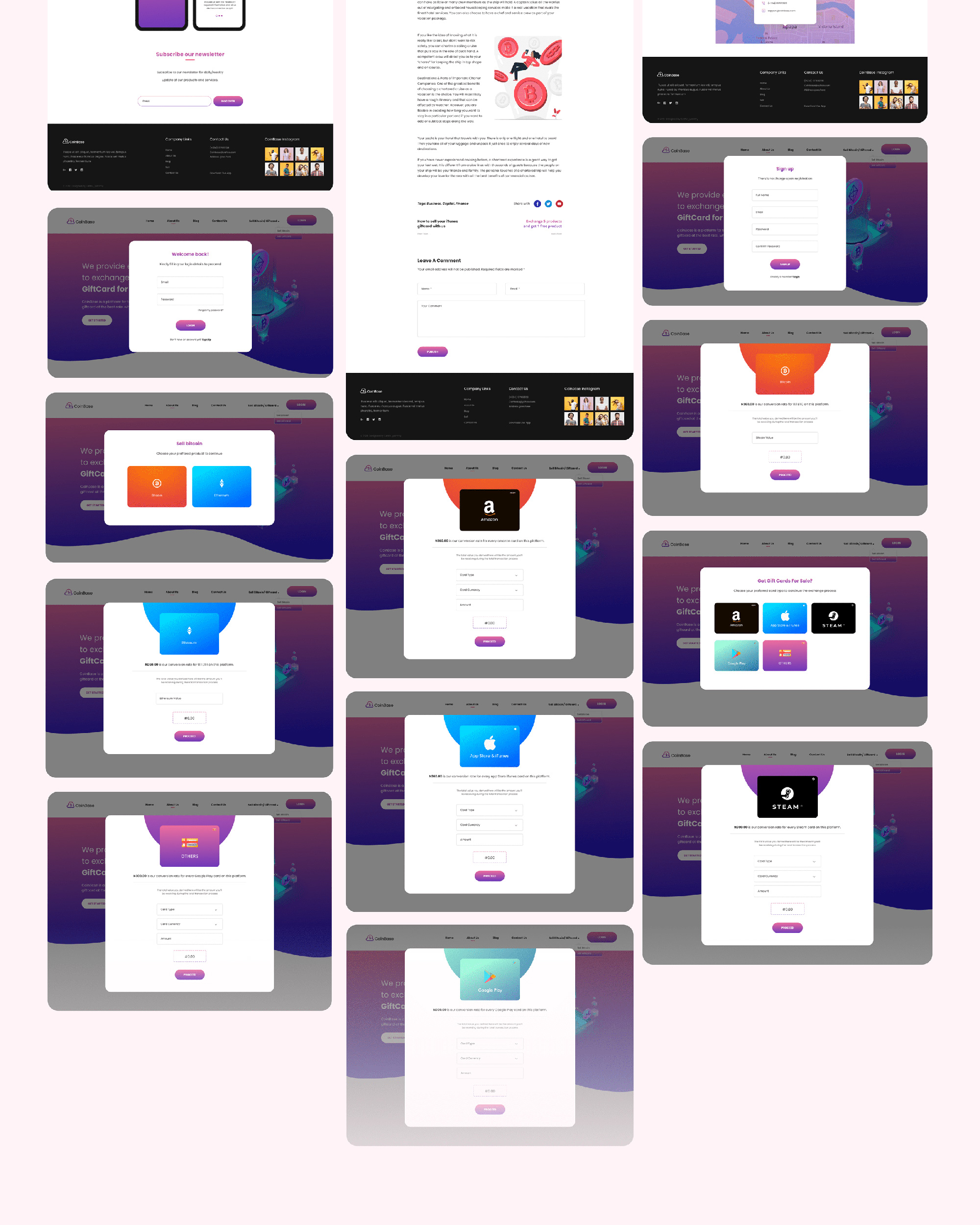 CoinBase - Web & Mobile Free UI Kit presentation image