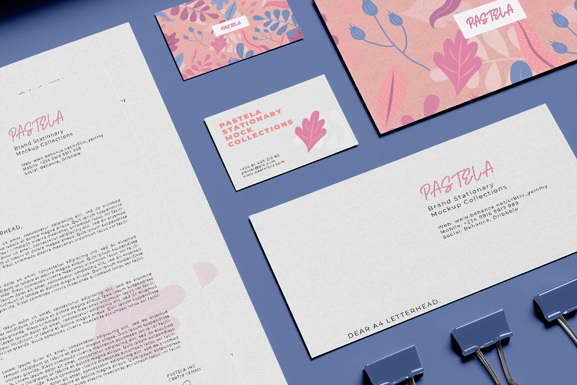Stationary Mockup Sets Freebie presentation image