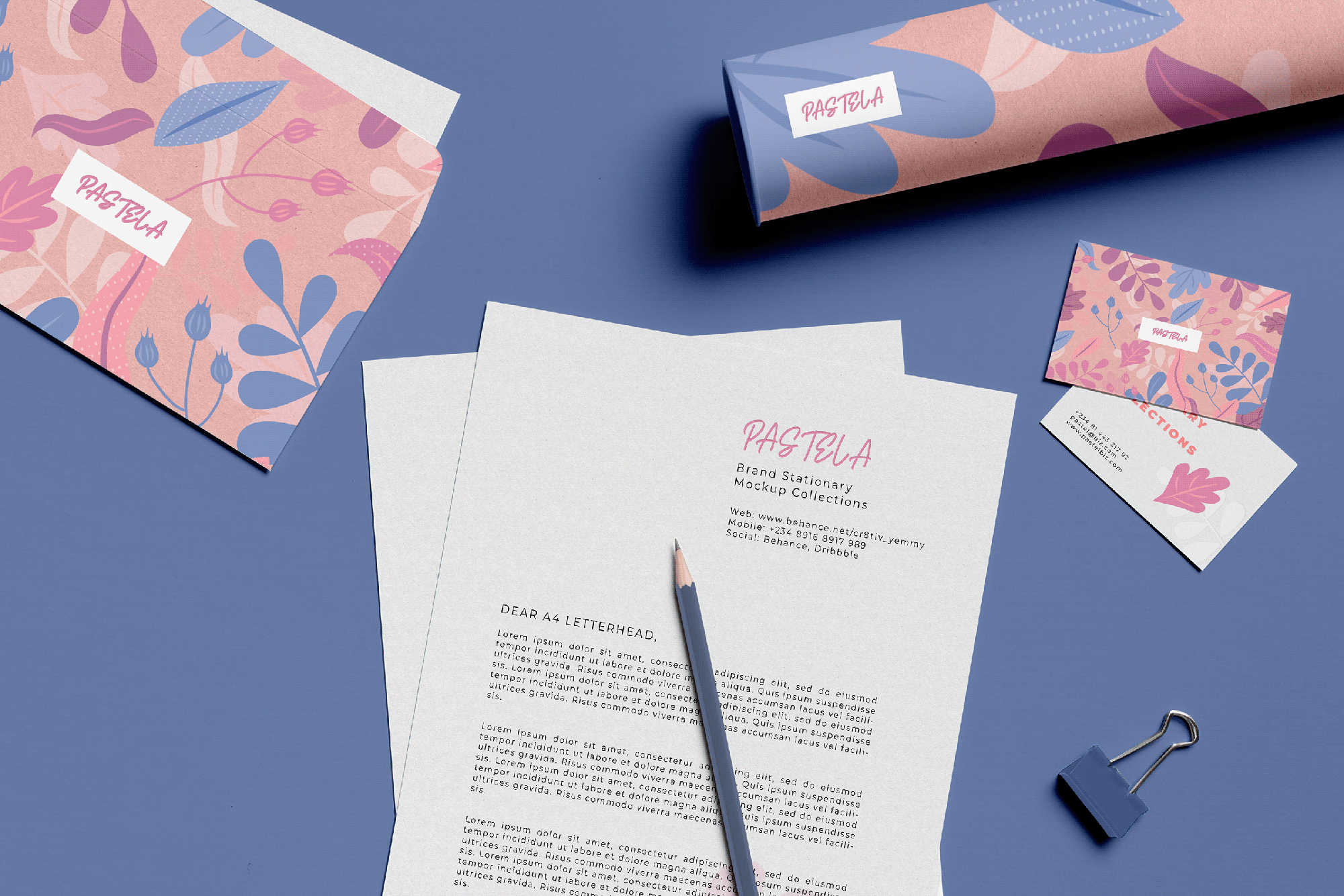Stationary Mockup Sets Freebie presentation image