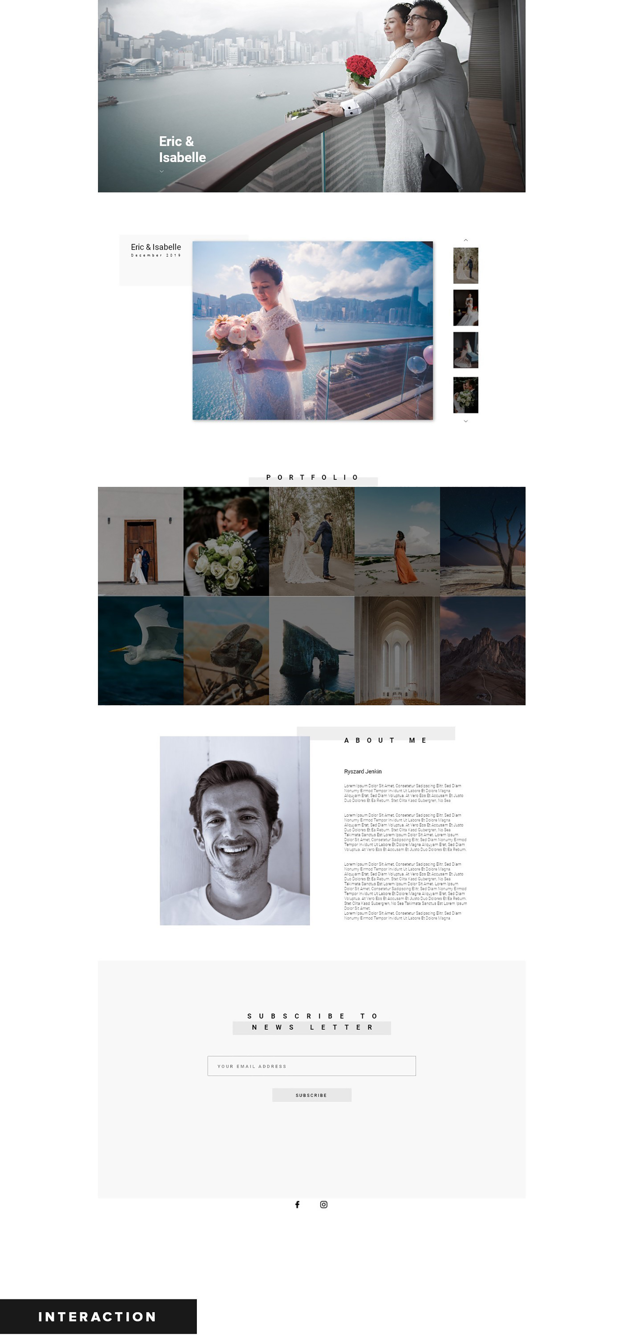 Ryszard Jenkin - Free Photographer Landing Page presentation image