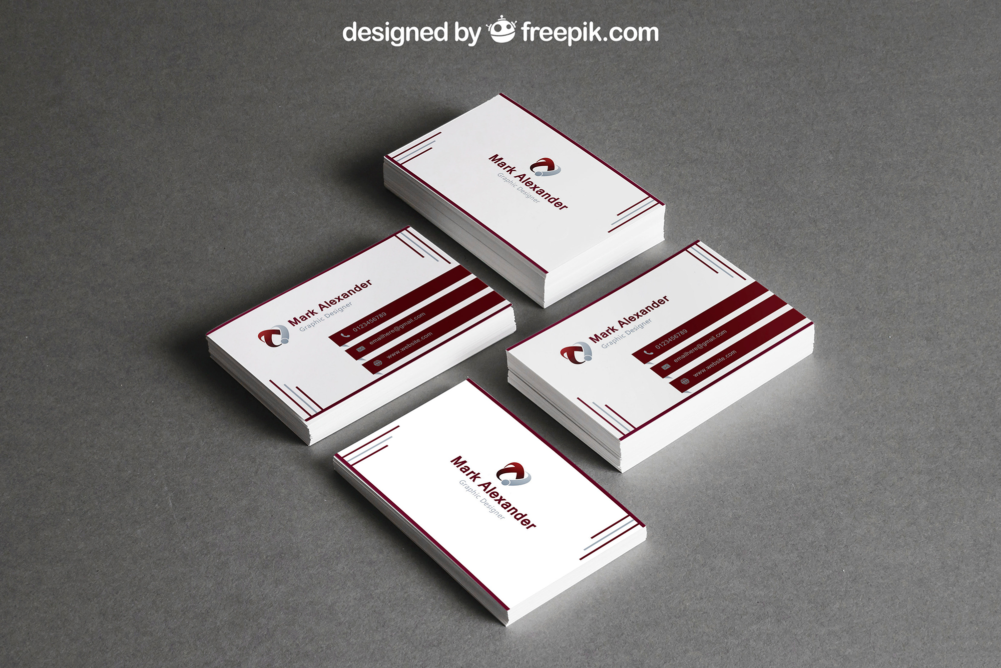 Business card 1 free PSD presentation image