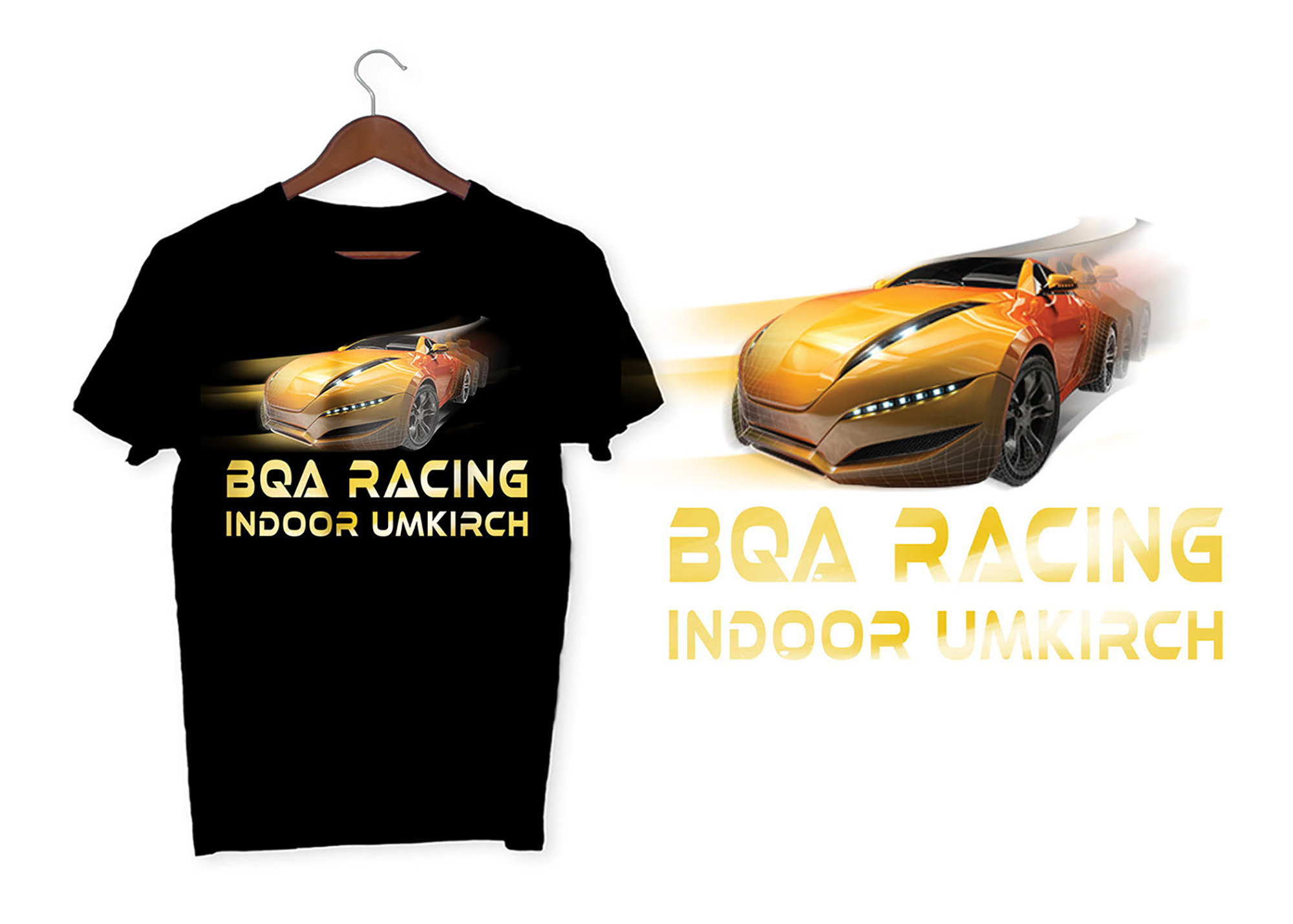 Custom T-shirt design Free PSD presentation image