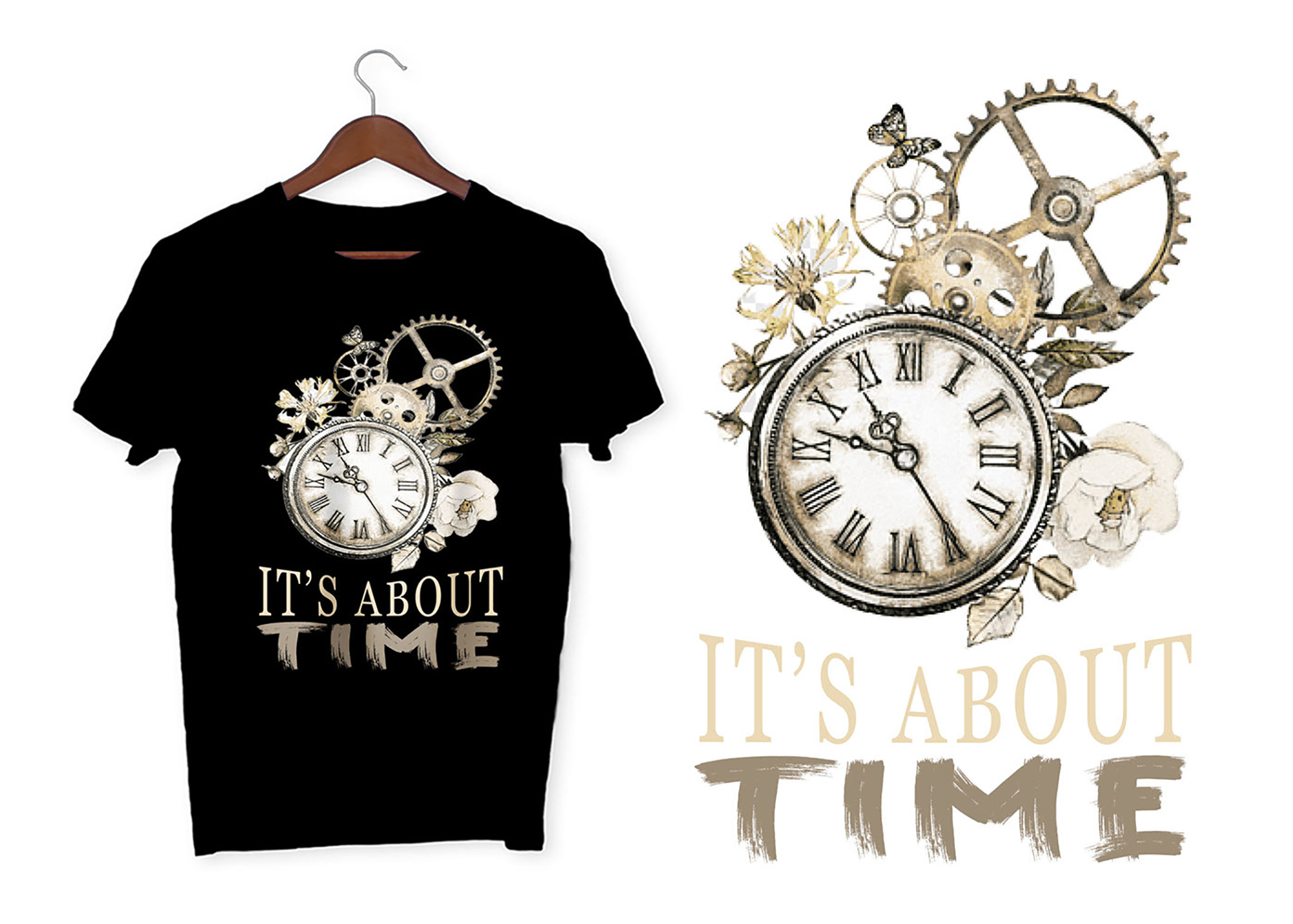 Custom T-shirt design Free PSD presentation image