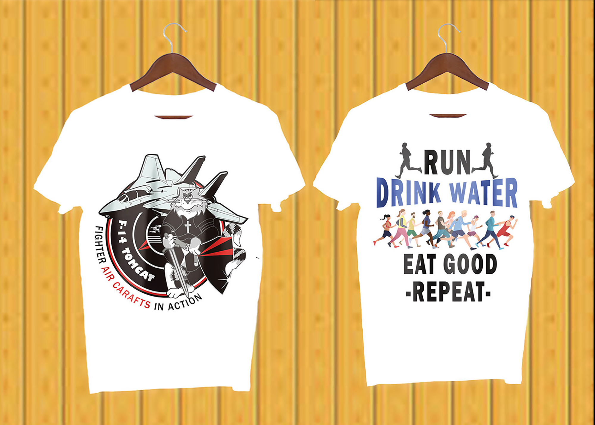 Custom T-shirt design Free PSD presentation image