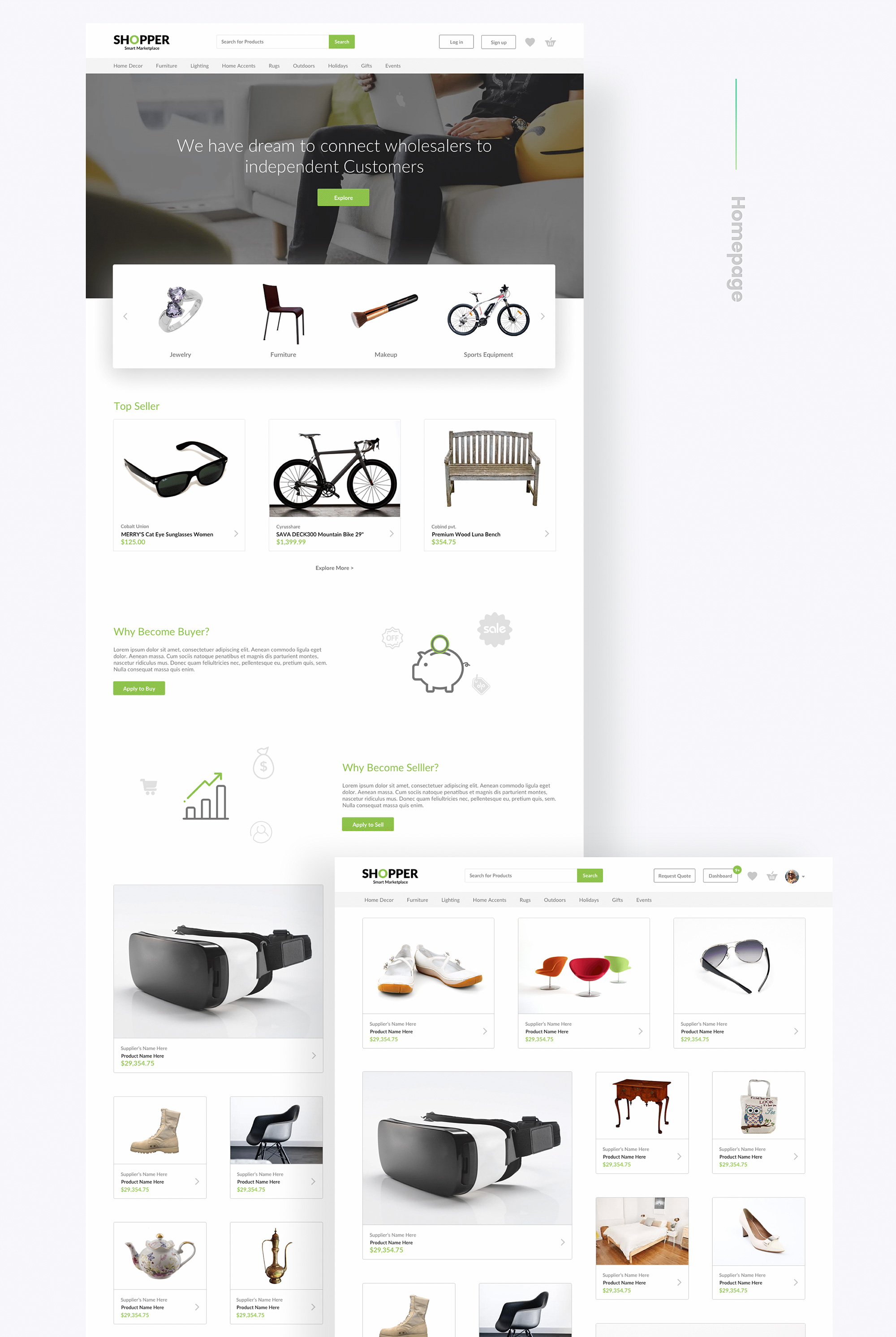 Shopper UI Kit - Freebie presentation image