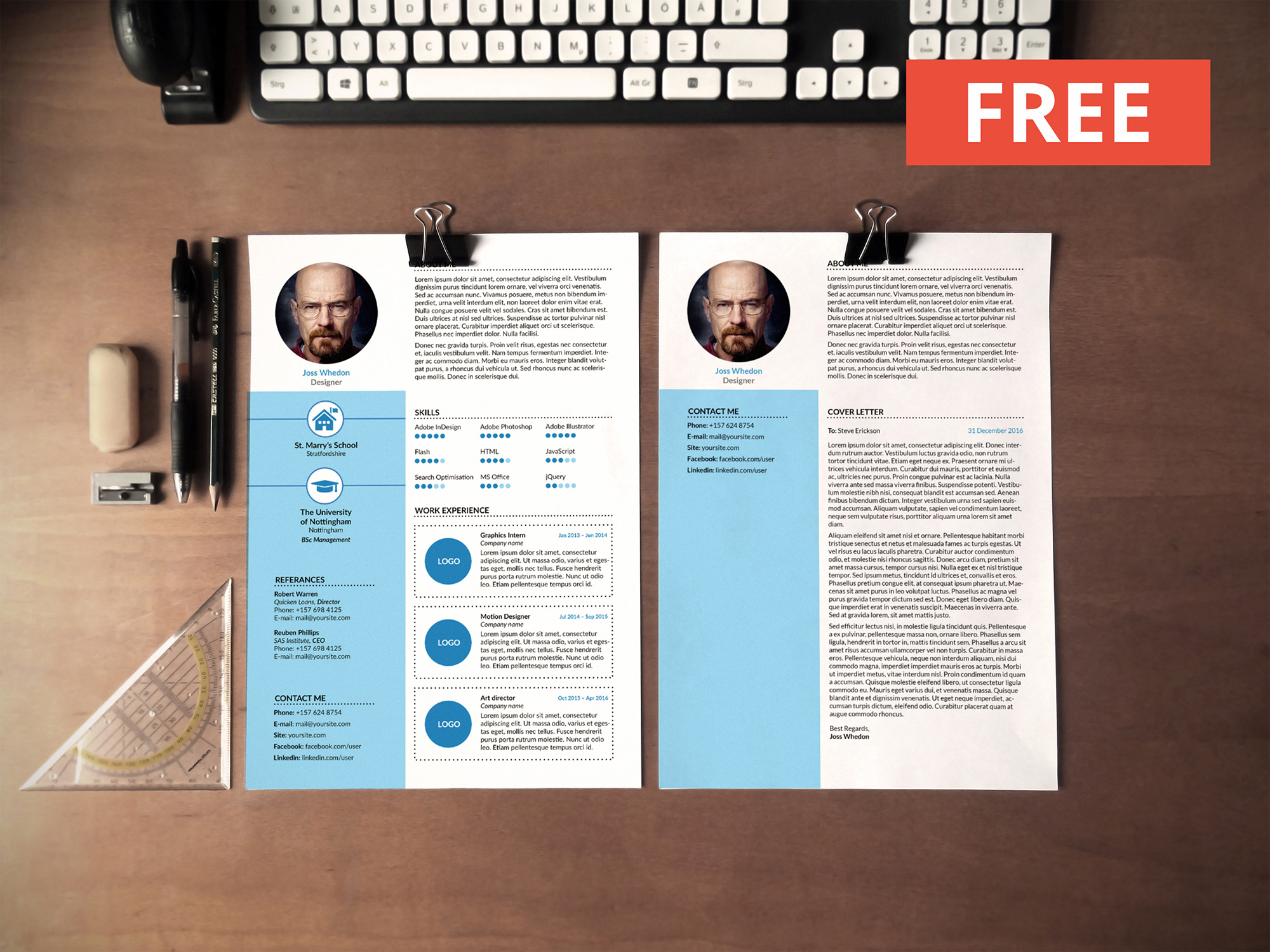 FREE Resume Template presentation image