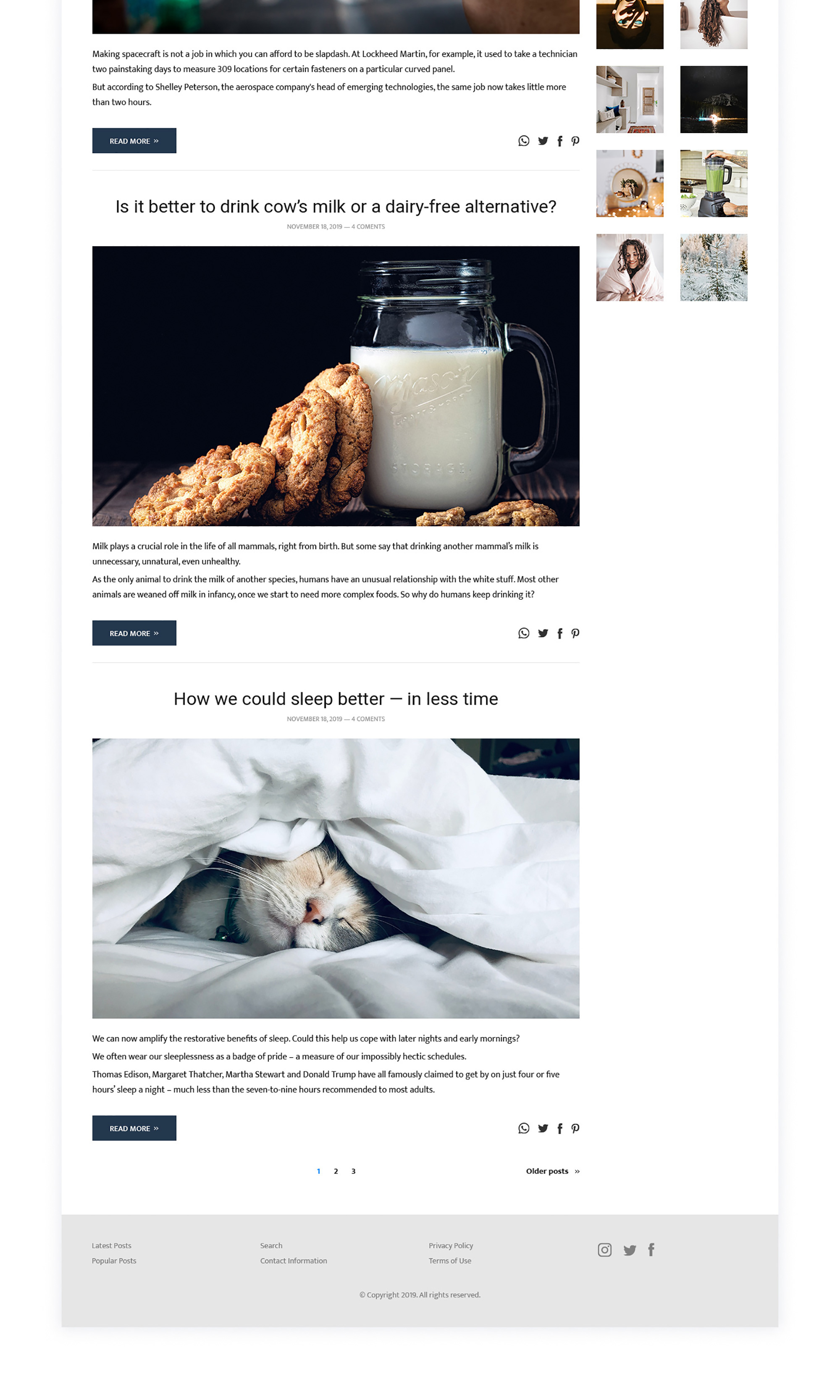 Blog Template | FREE PSD presentation image