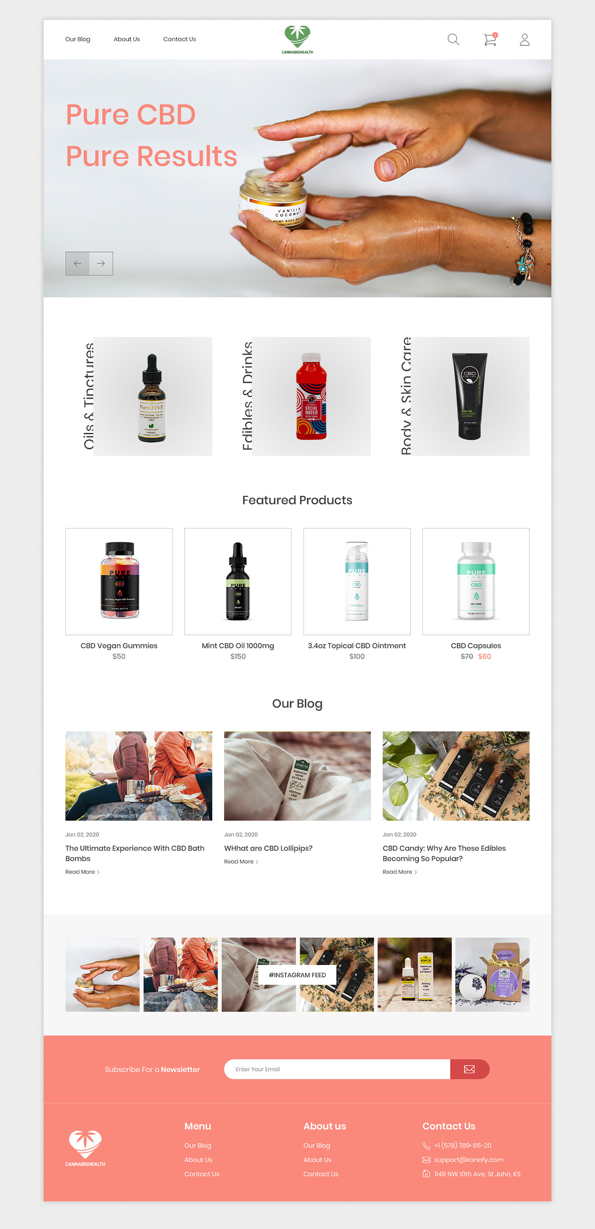 Medical Online Store Template | FREE PSD presentation image