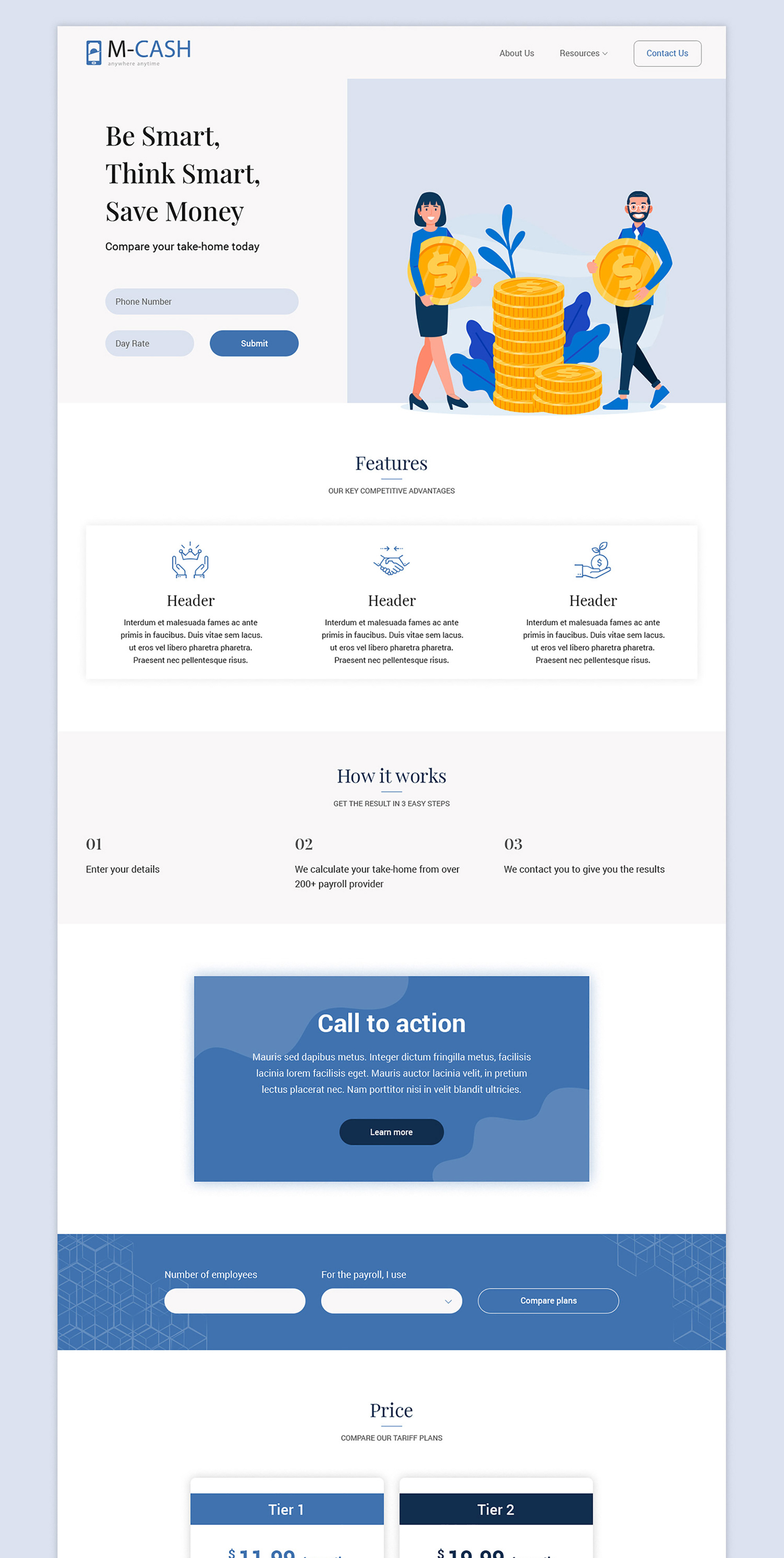Accounting Landing Page Template | FREE PSD presentation image