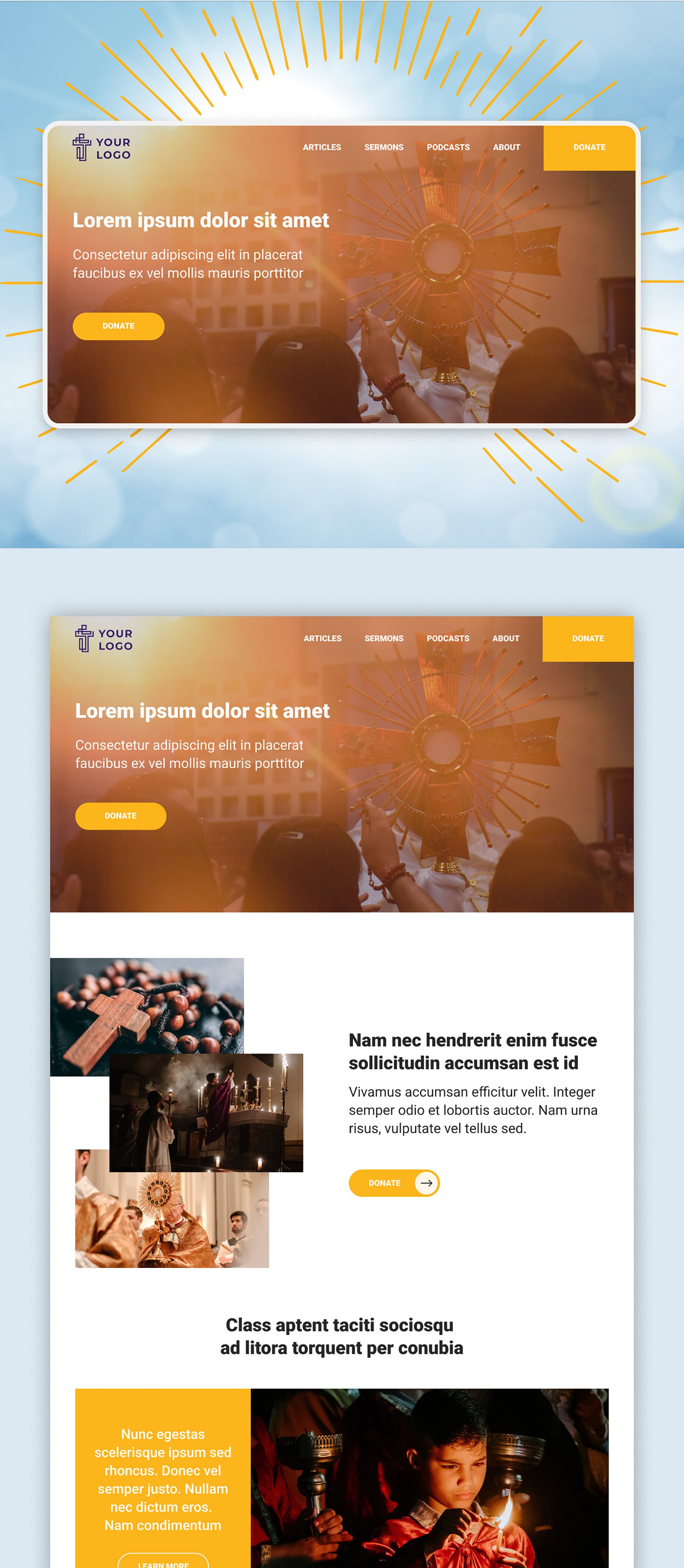 Religion Website Template | FREE Figma presentation image