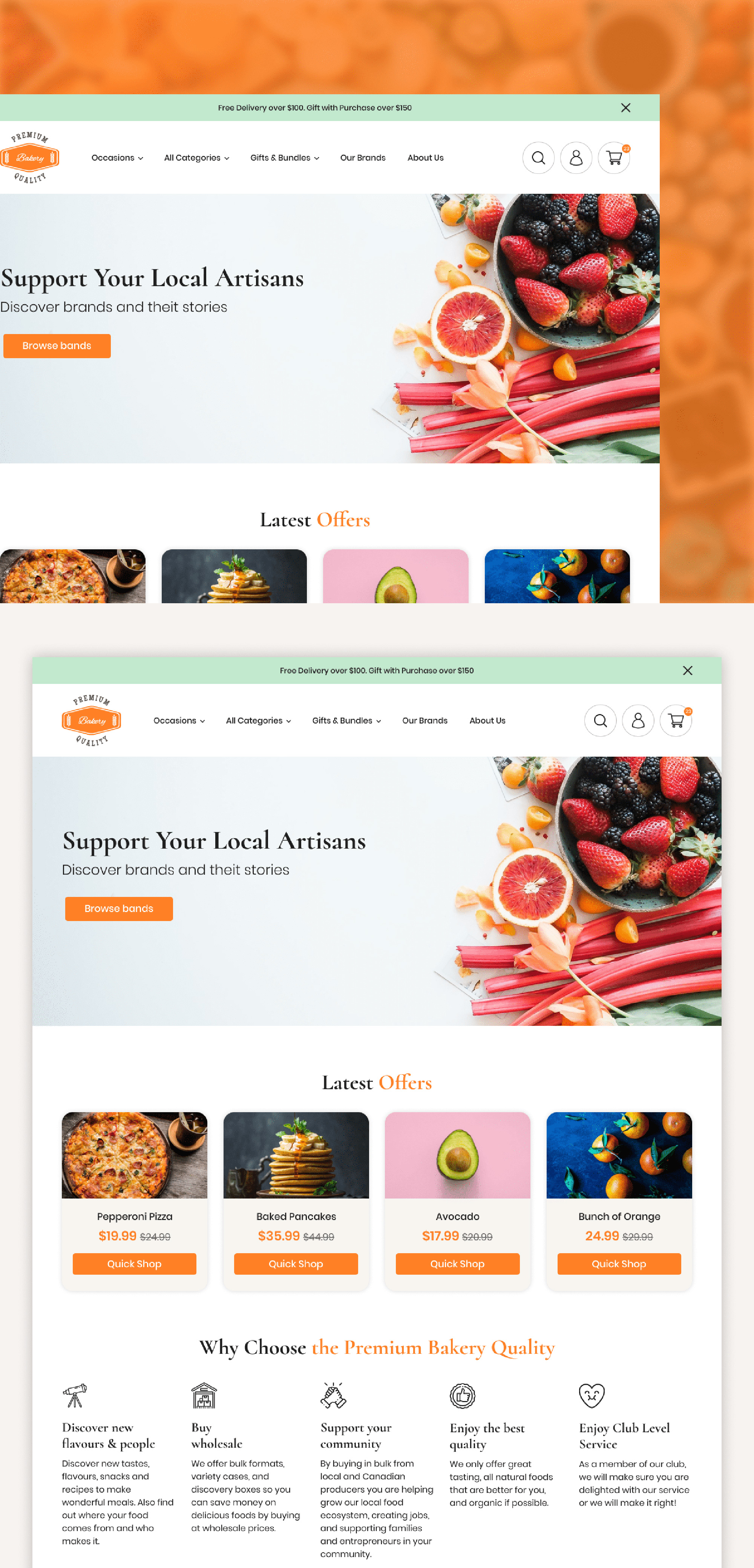 Food Store Template | FREE Figma presentation image