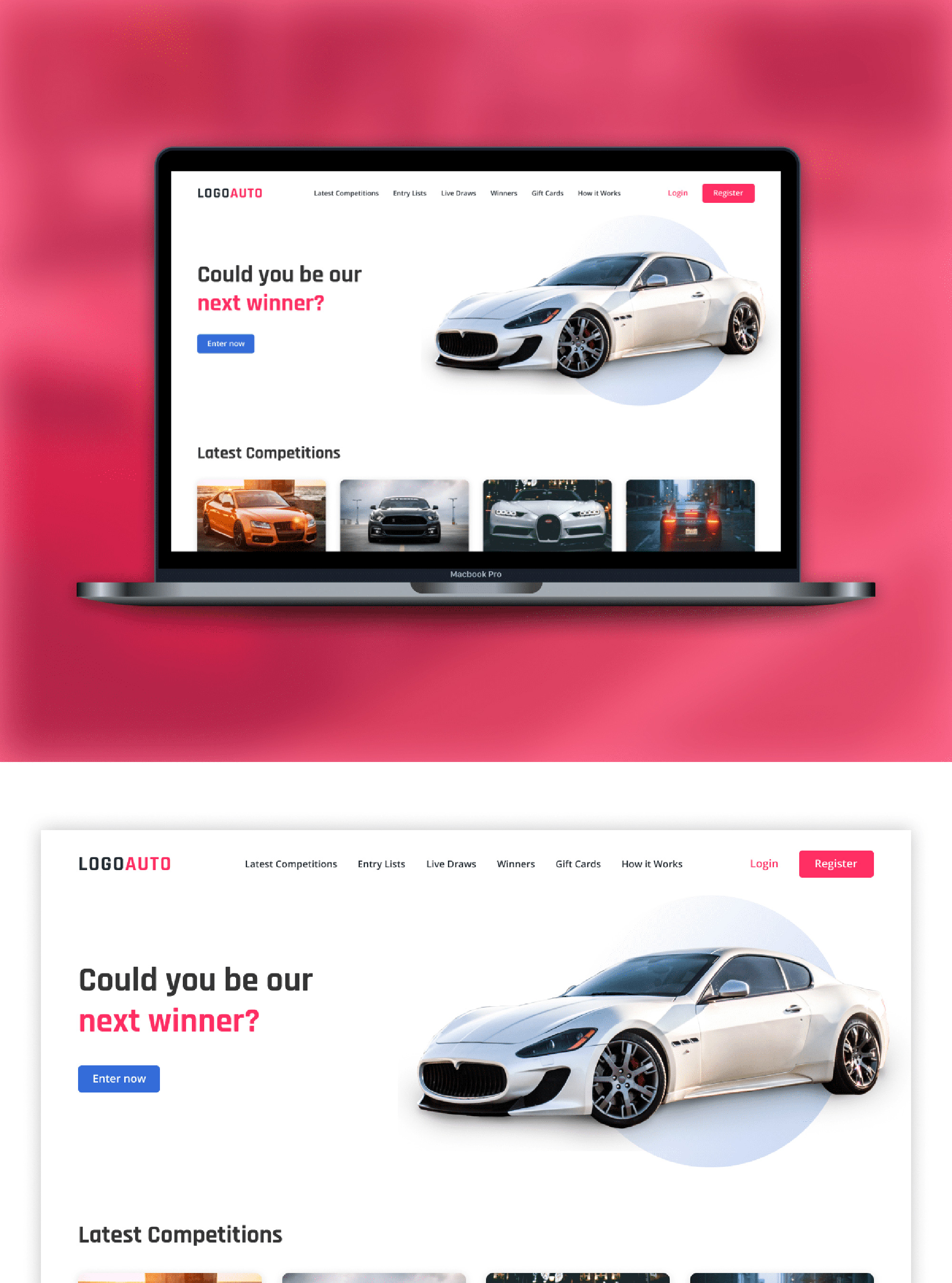 Car Lottery Template | FREE Figma presentation image