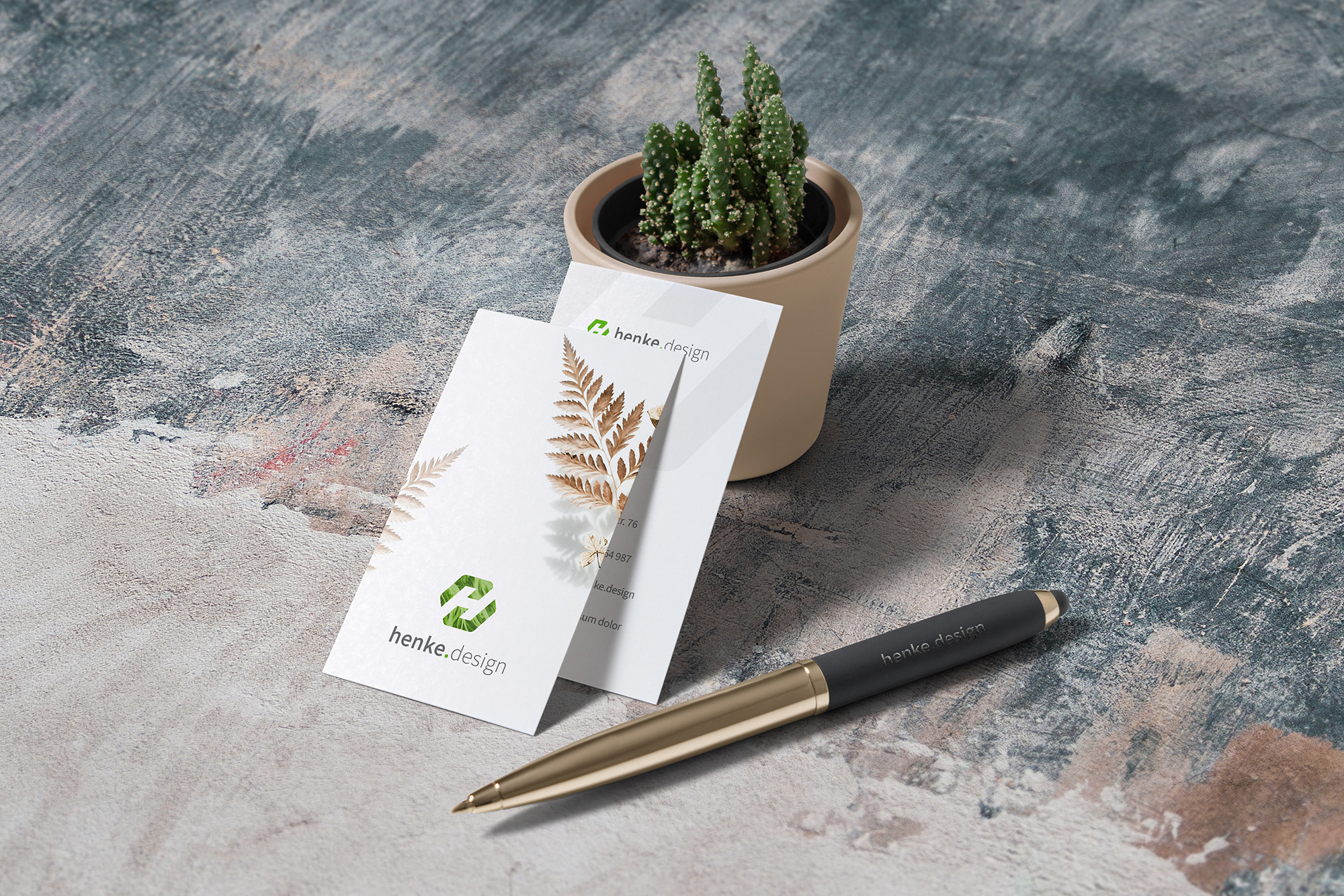 4 Free Business Card Mockups presentation image