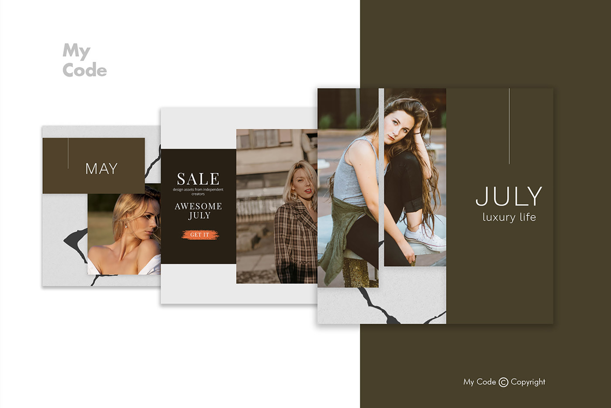 Free Fashion Instagram Post Templates presentation image