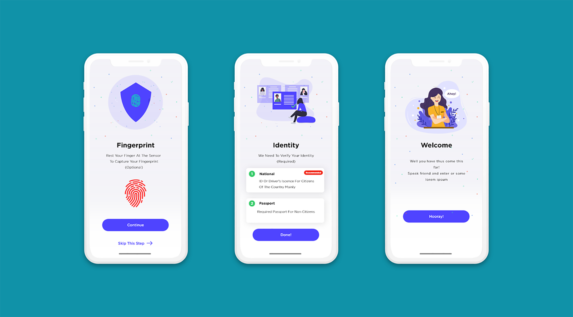 Onboarding Screens Free presentation image