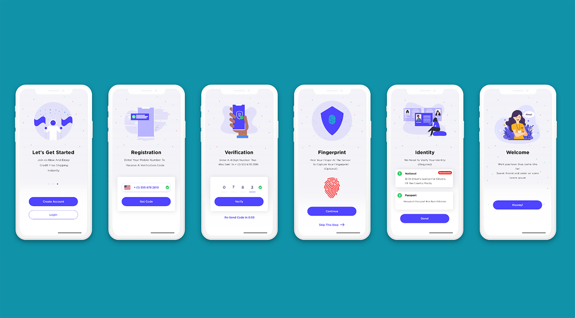 Onboarding Screens Free presentation image