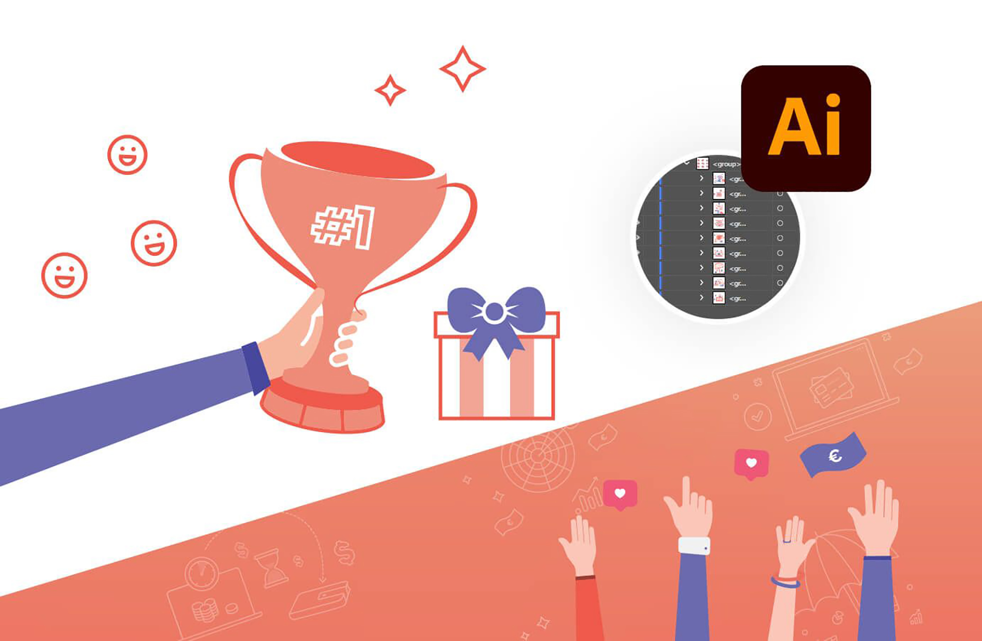 Free icon set from Seodity team presentation image