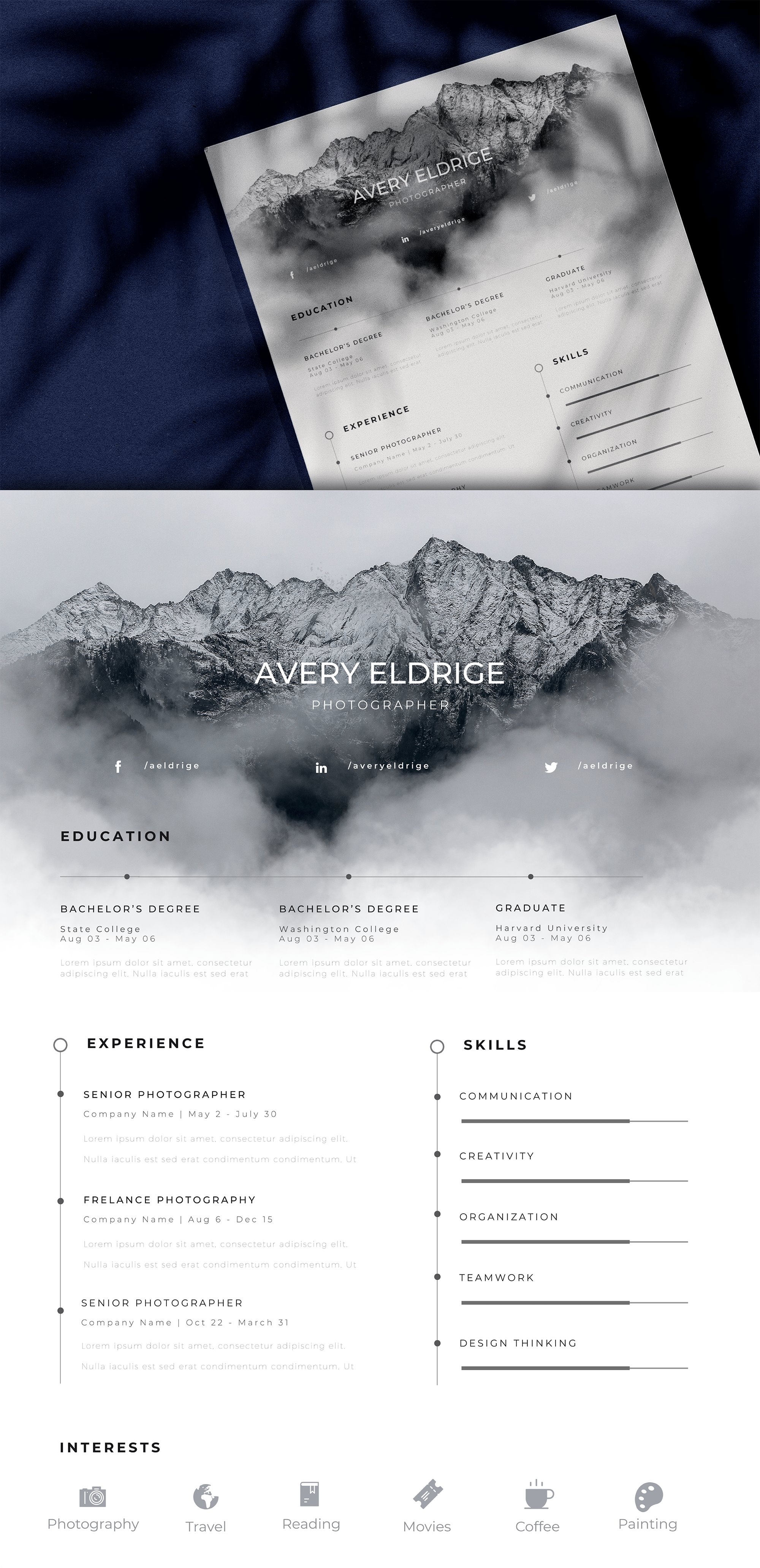 FREE Beautiful Creative Resume Template presentation image