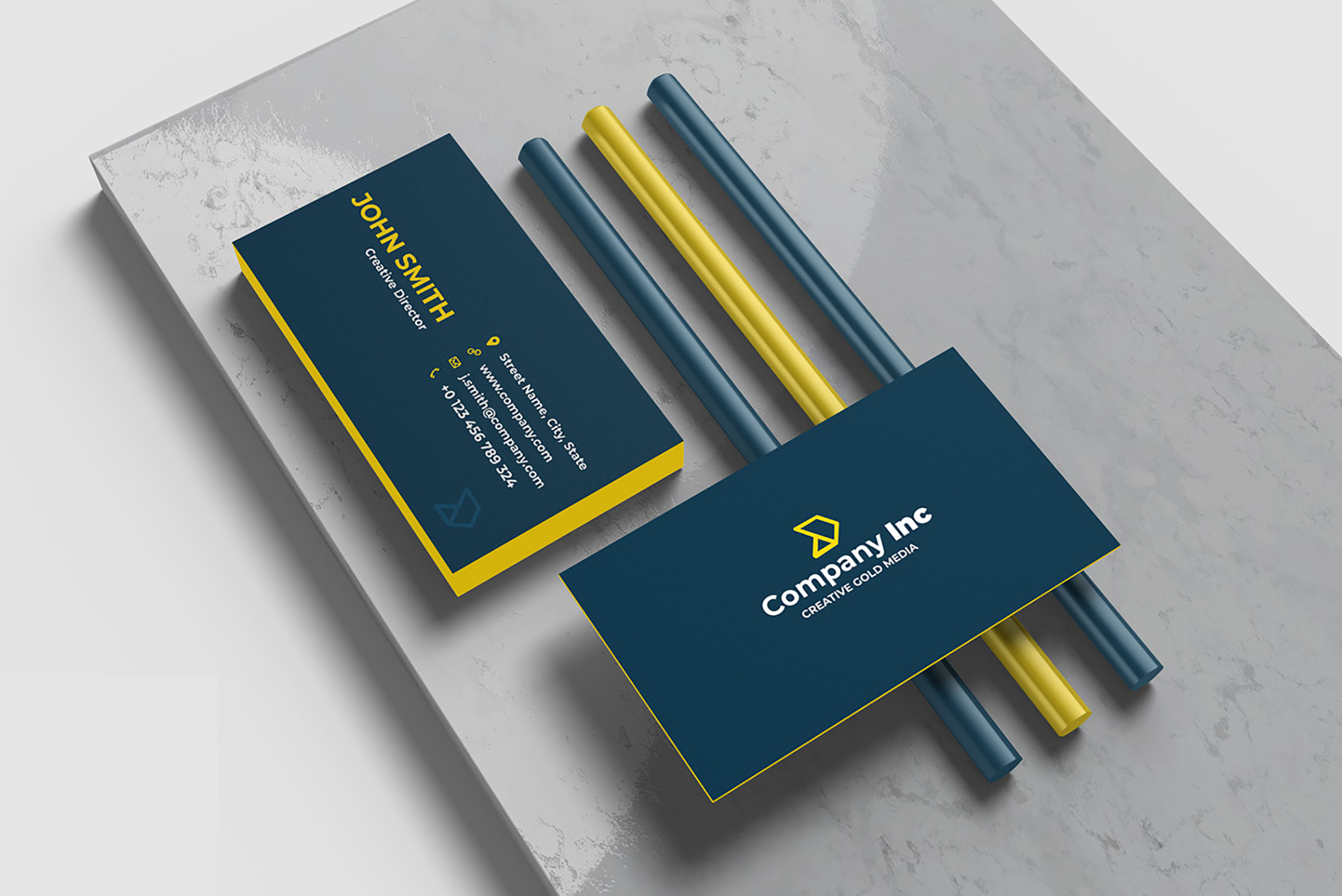 Minimalist Business Card Mockup presentation image