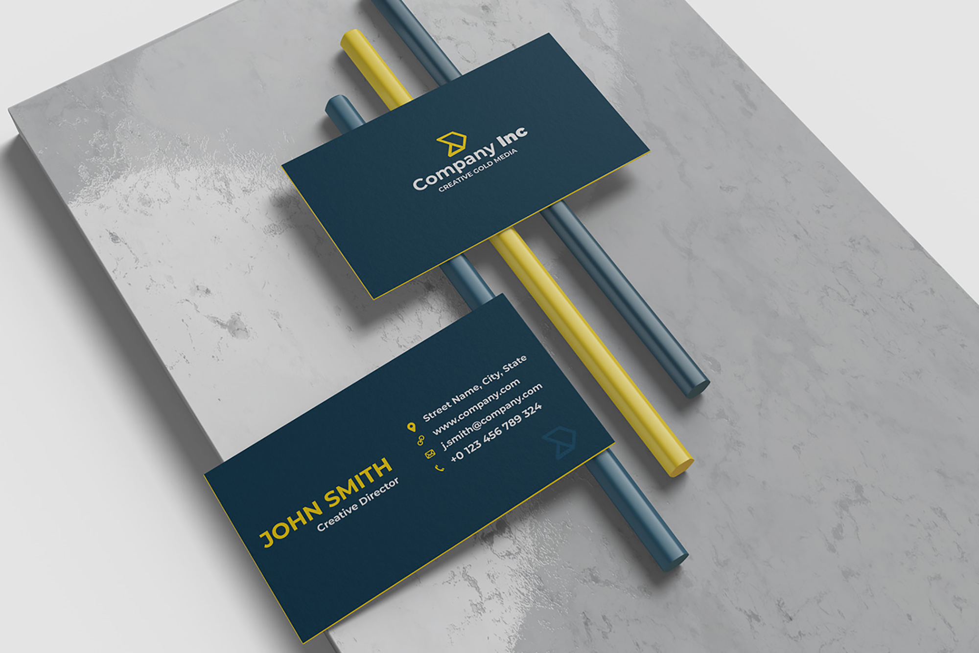Minimalist Business Card Mockup presentation image