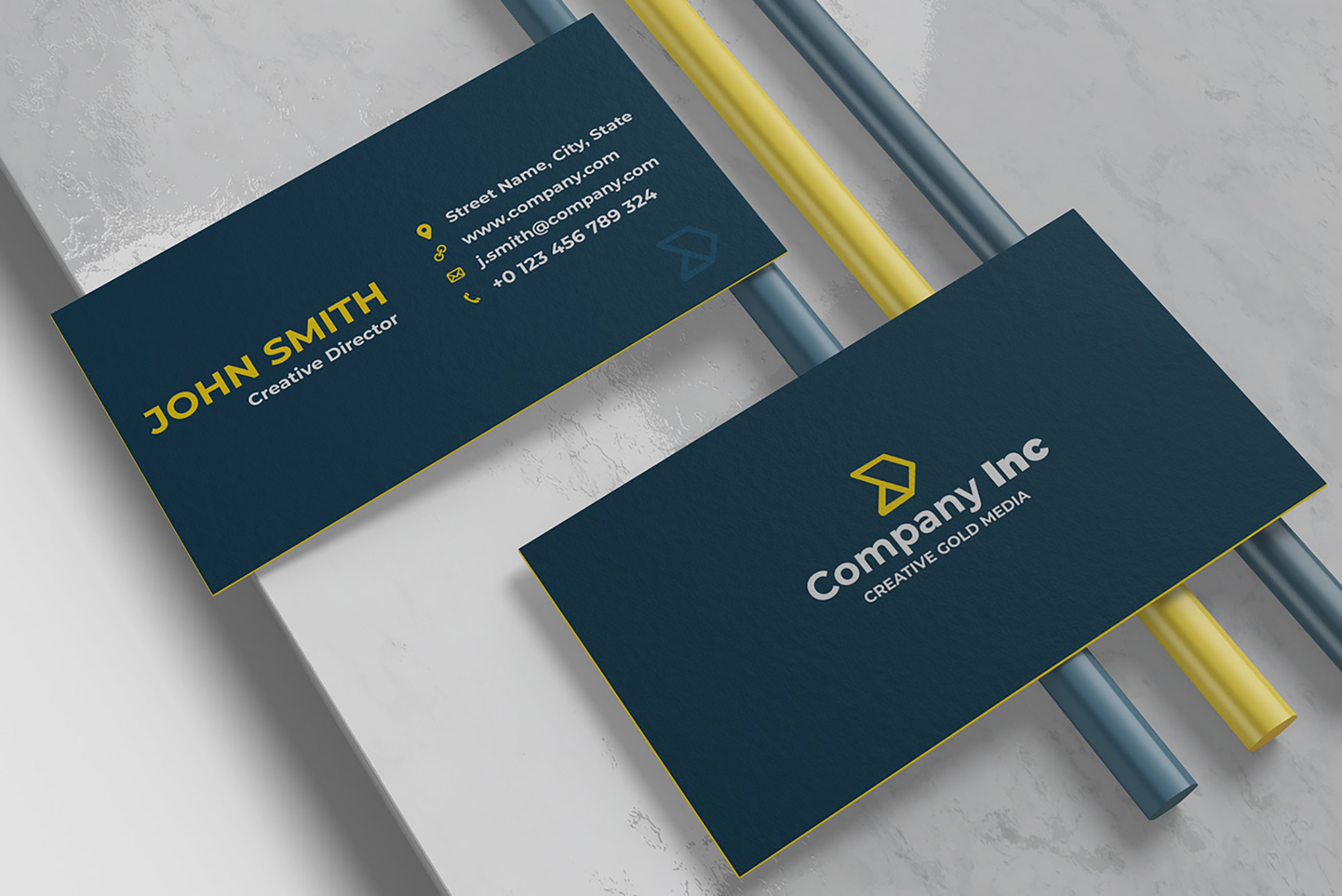 Minimalist Business Card Mockup presentation image