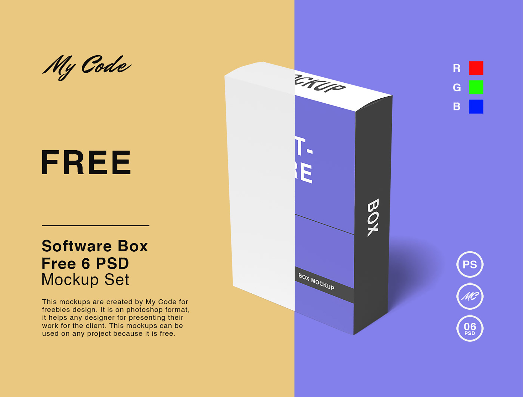 Free Software Box Mockups presentation image