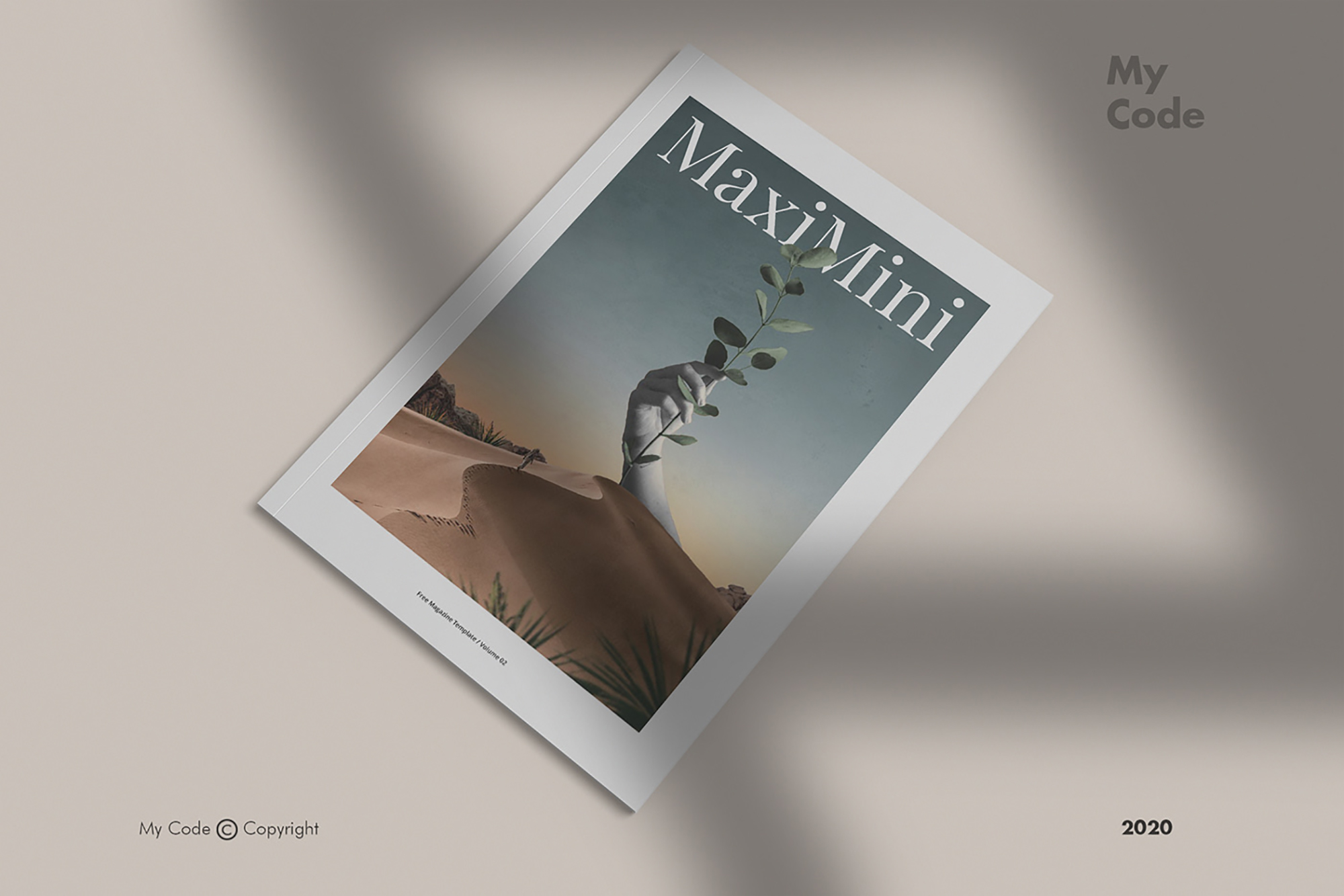 Free Demo Minimalist Magazine Mockup presentation image