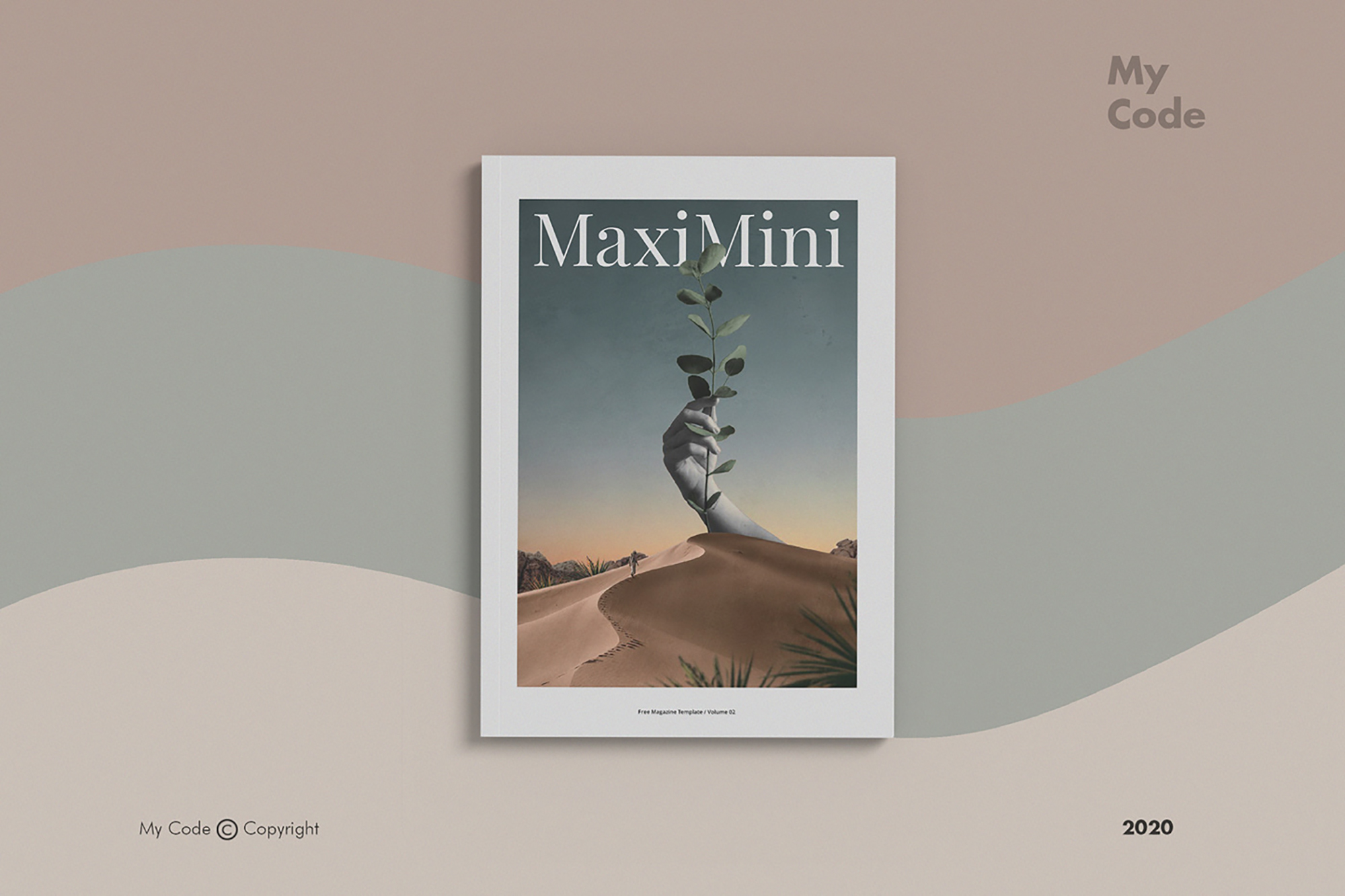 Free Demo Minimalist Magazine Mockup presentation image