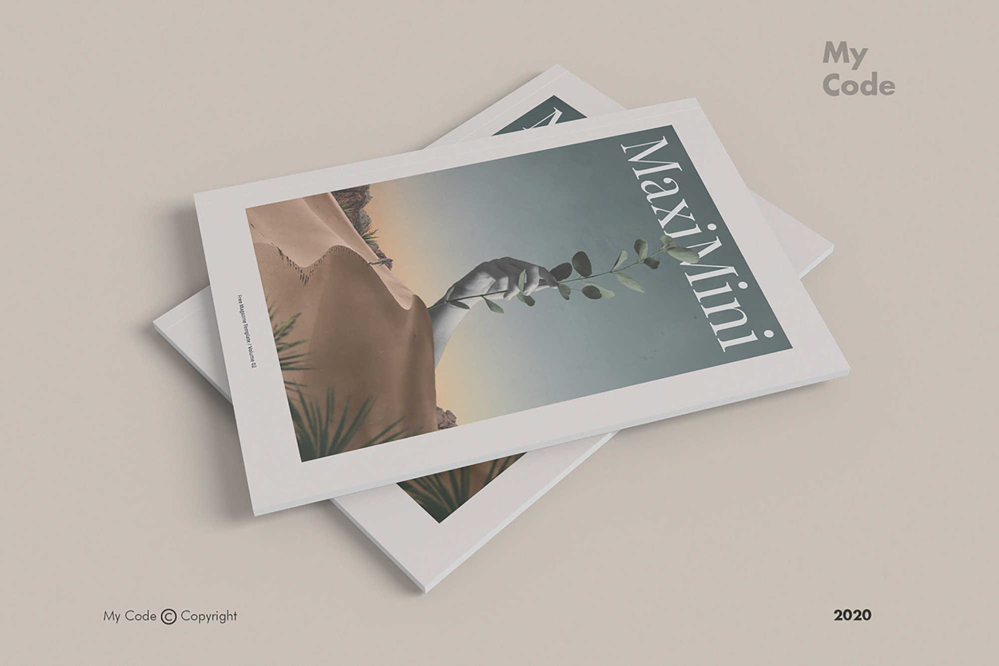 Free Demo Minimalist Magazine Mockup presentation image