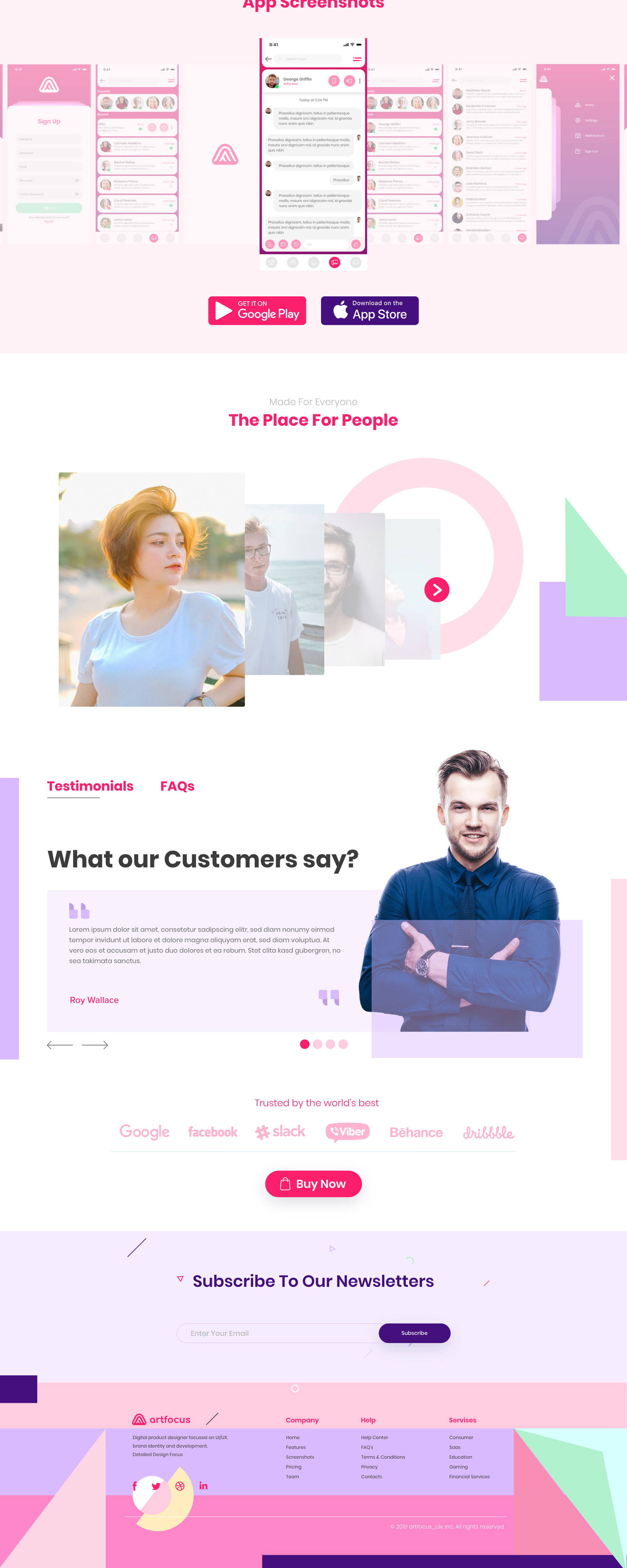 Free Landing Page by Artfocus presentation image