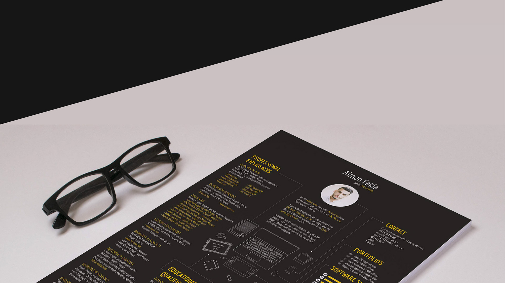 FREE MODERN & CLEAN RESUME TEMPLATE presentation image