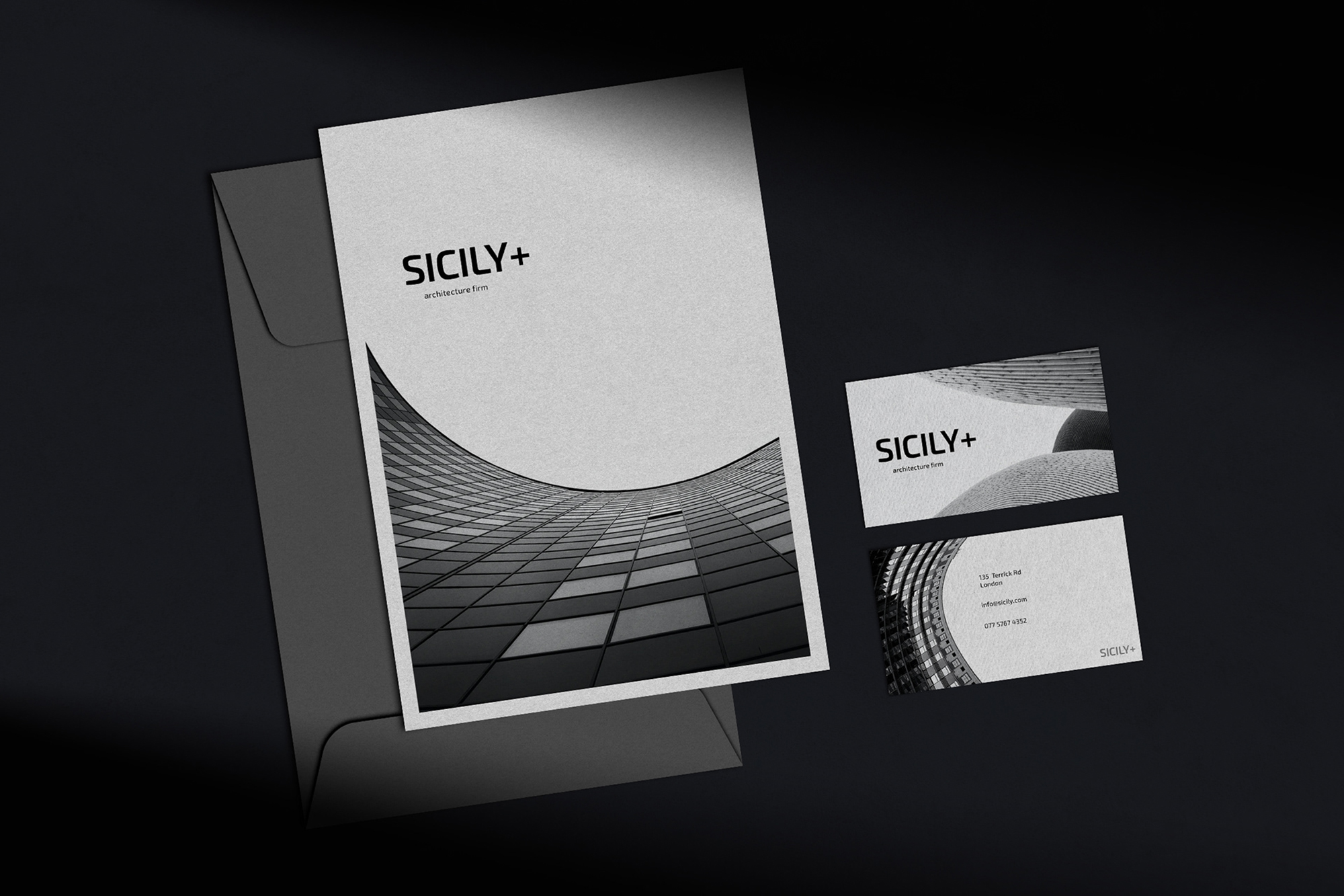 Branding & Stationery Mockup Dark Mode presentation image