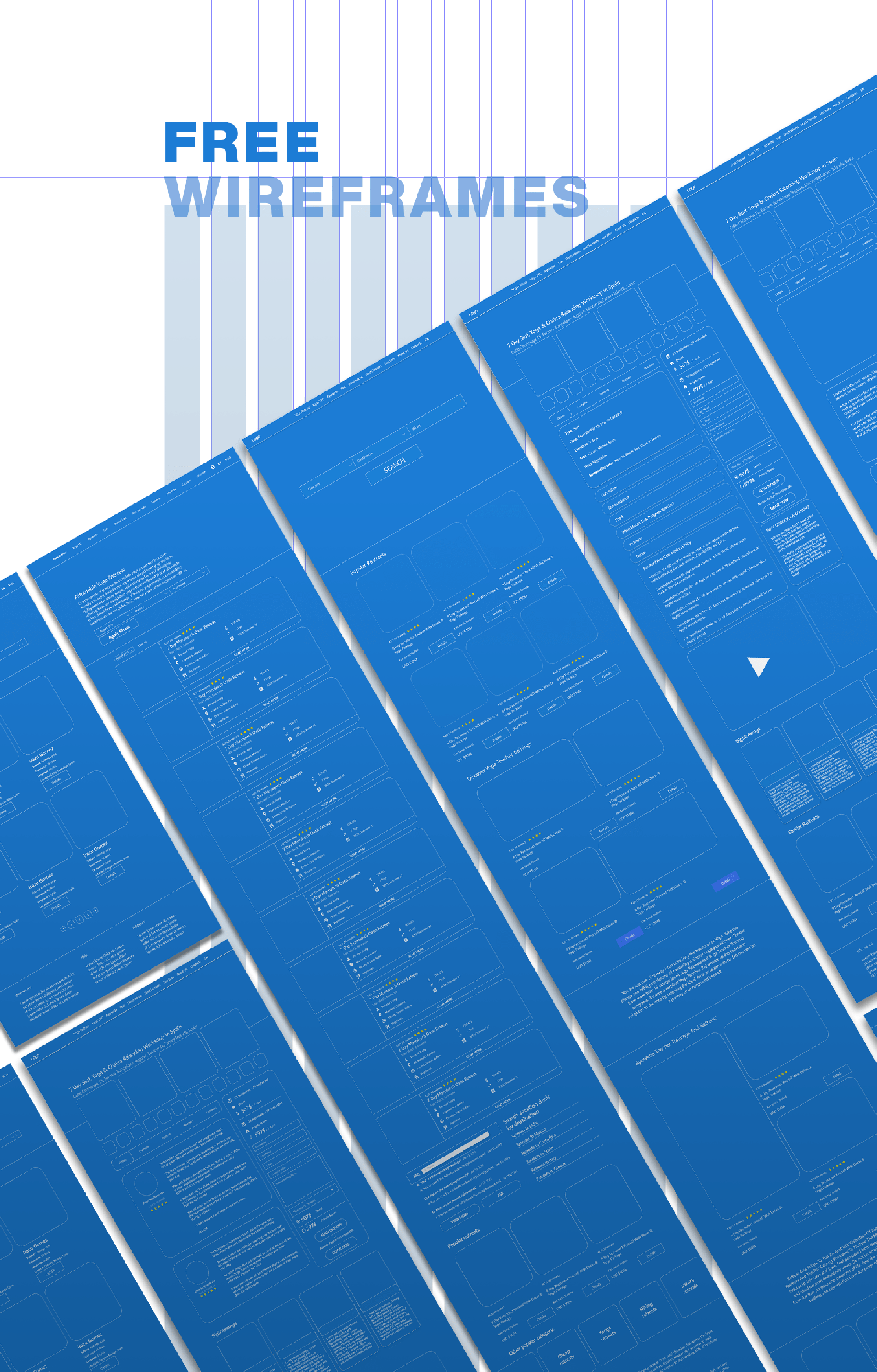 Free Wireframes for Adobe XD presentation image