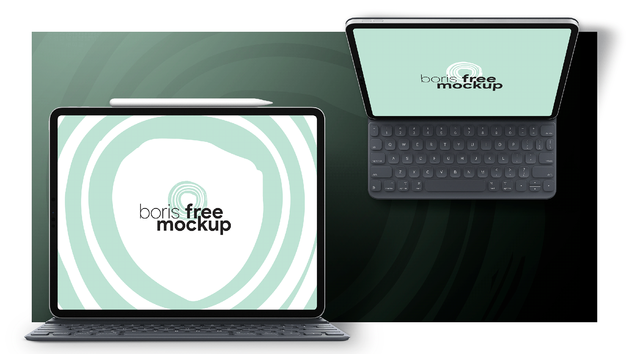 iPad Pro with Keyboard Mockup presentation image