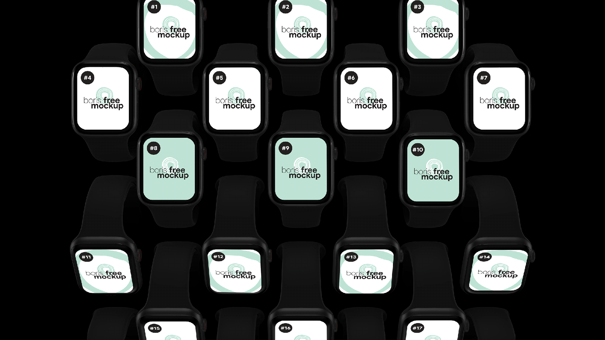 Many Apple Watch Series 5 Mockup presentation image