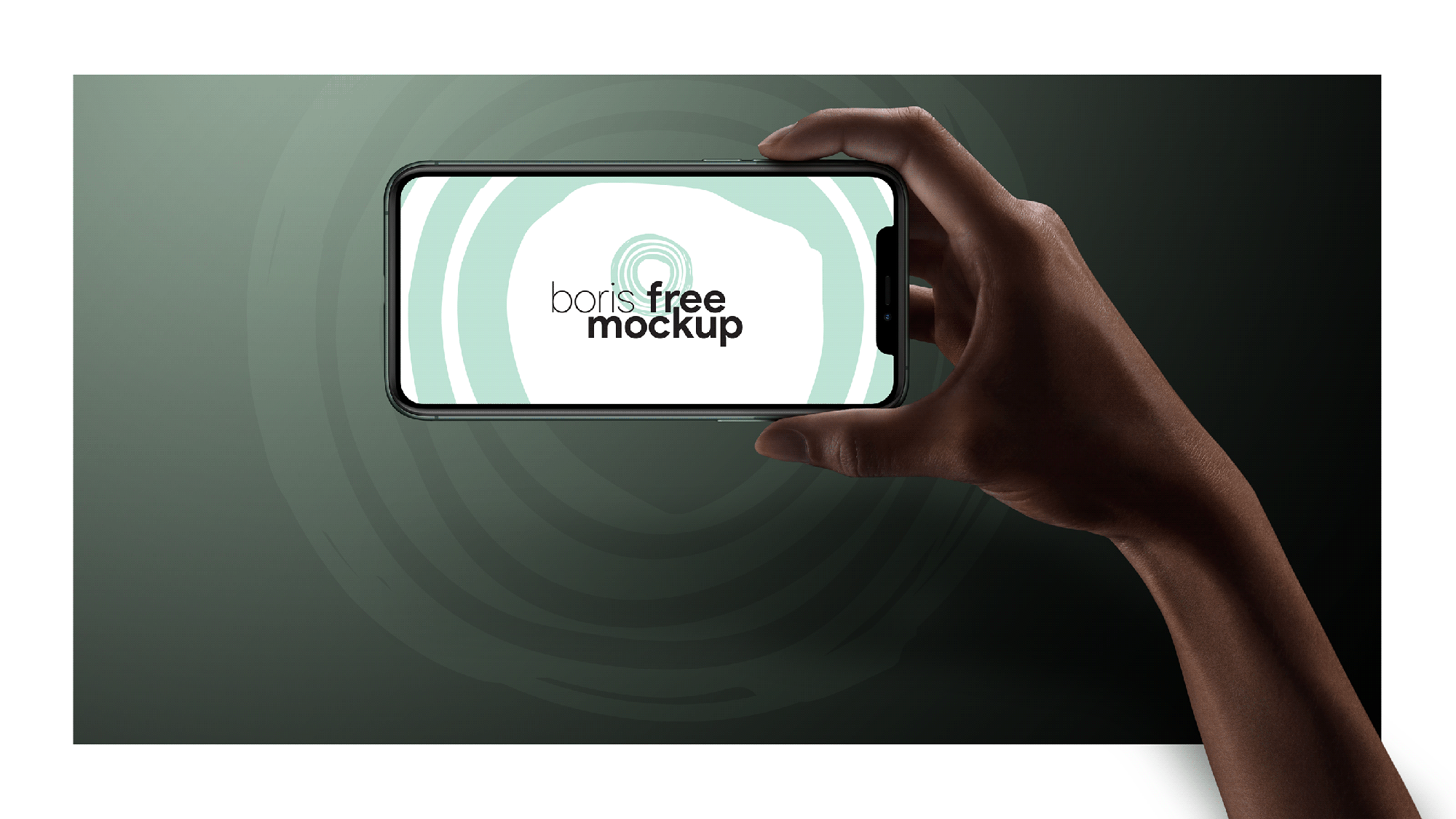 iPhone 11 Pro Max Mockup Hand presentation image