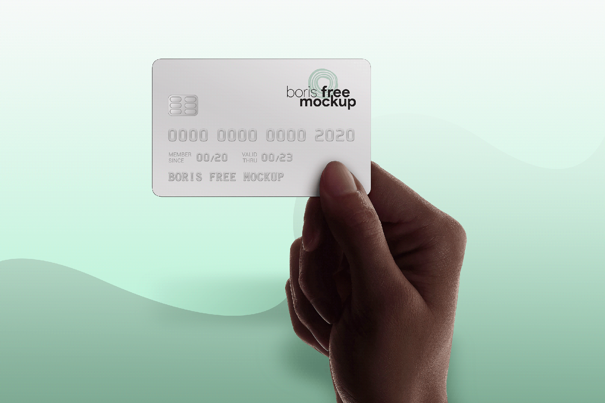 Hand holding credit card mockup 2 presentation image