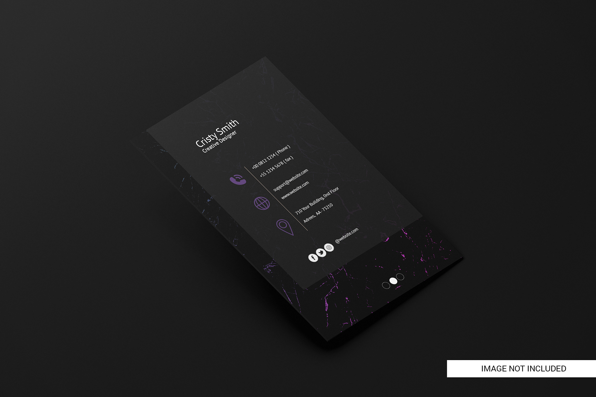 Black business card free mockup 2 presentation image
