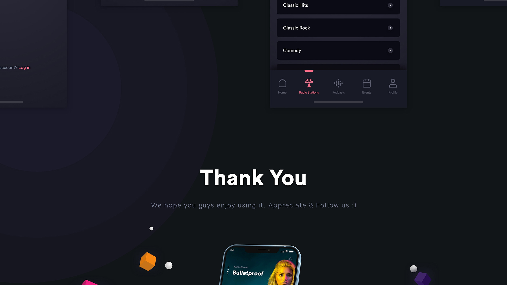 Podcast App free UI Kit presentation image