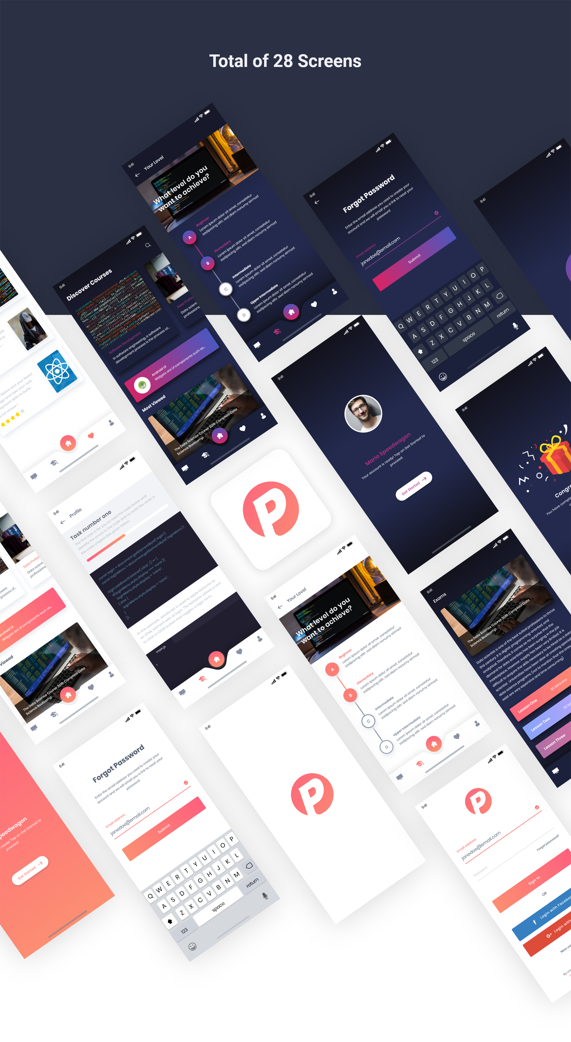 Plexus - Free Adobe XD UI Kit presentation image