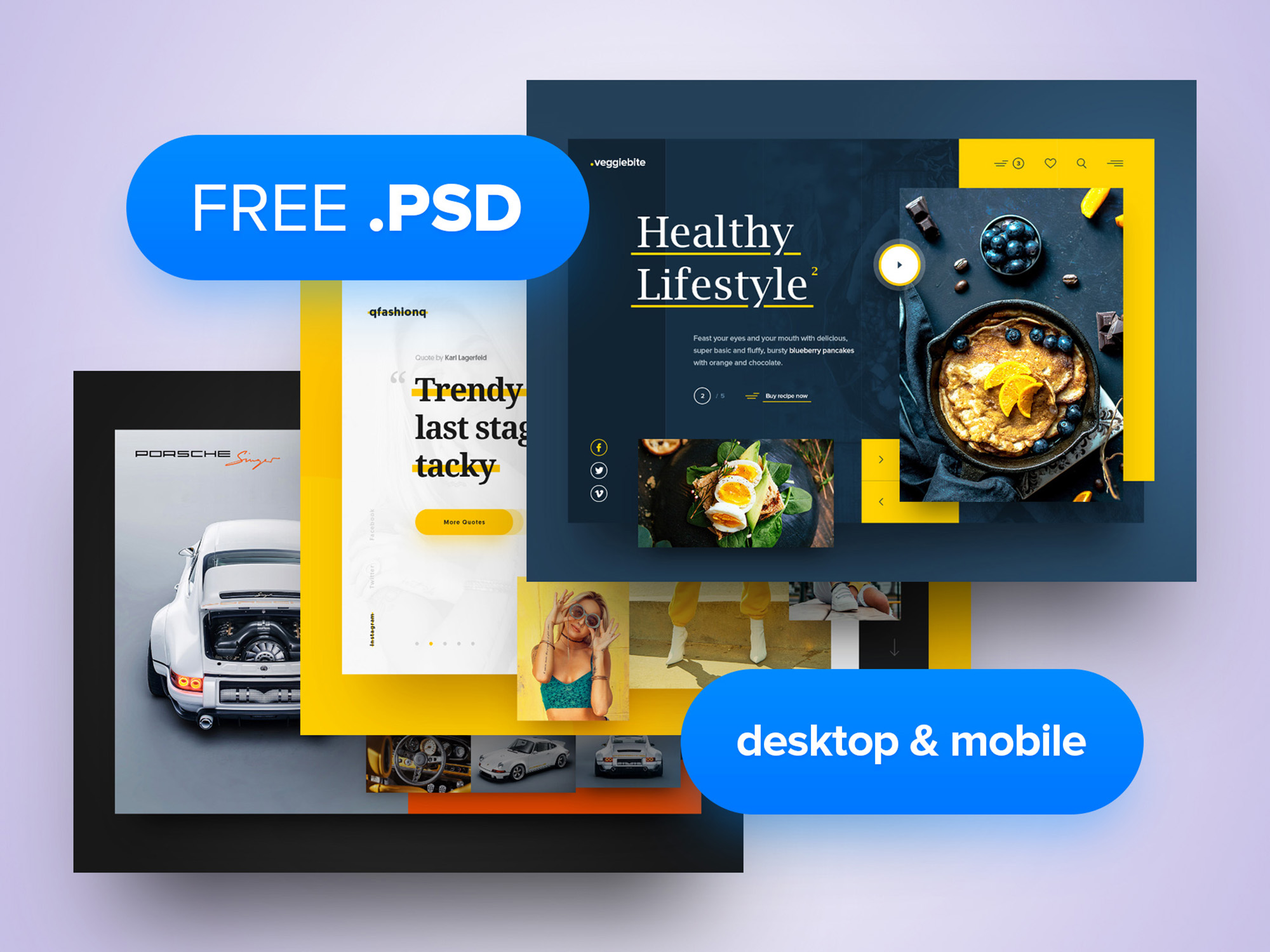 3x Free PSD presentation image
