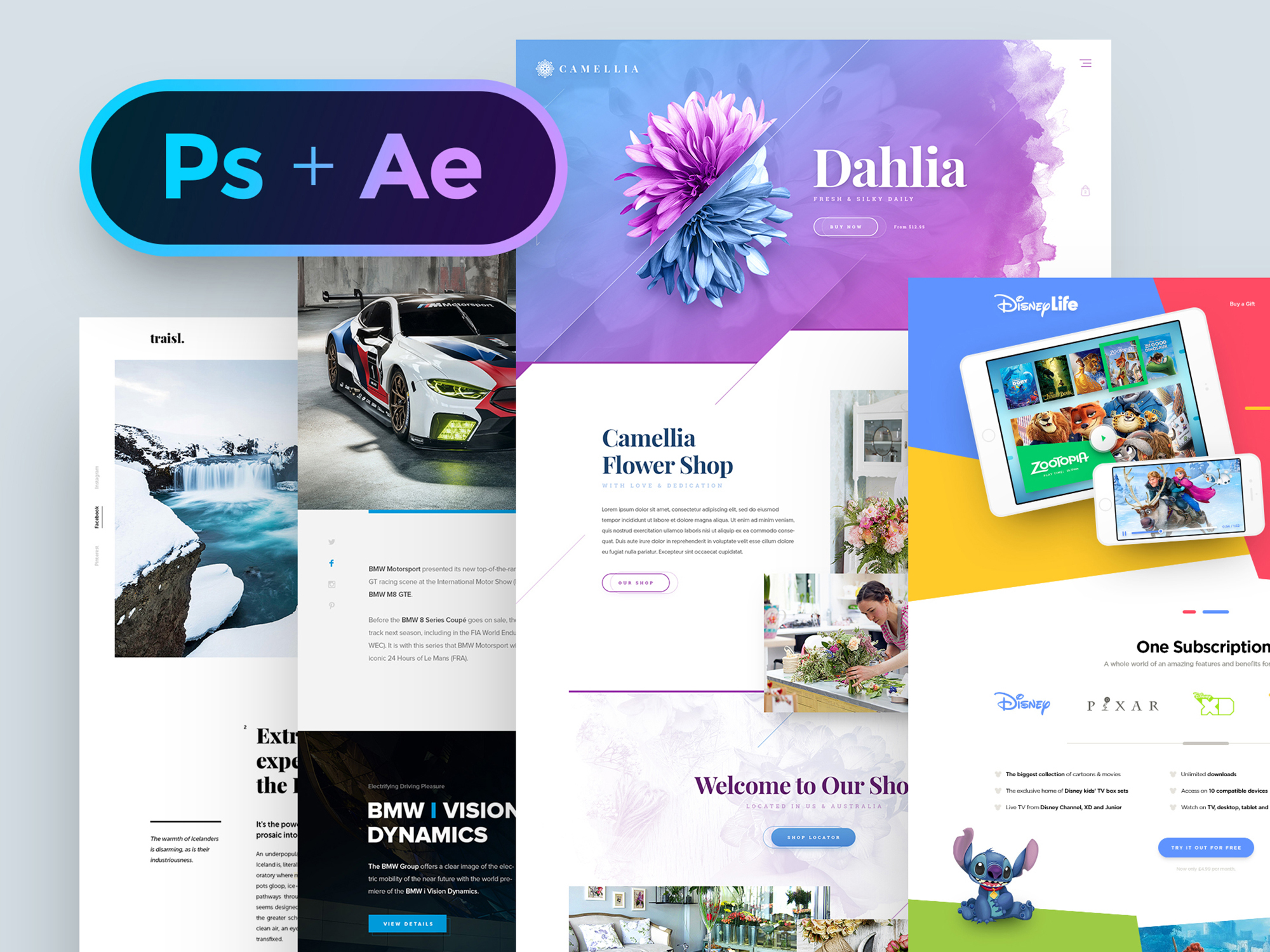 Web Animations - Free PS + AE presentation image