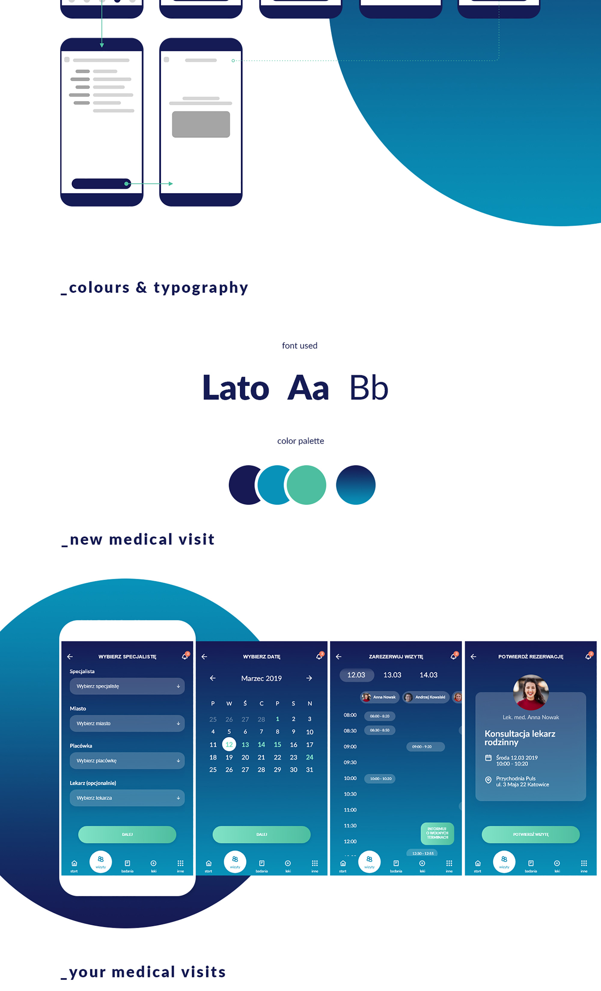 Healthcare app - Hackathon concept presentation image