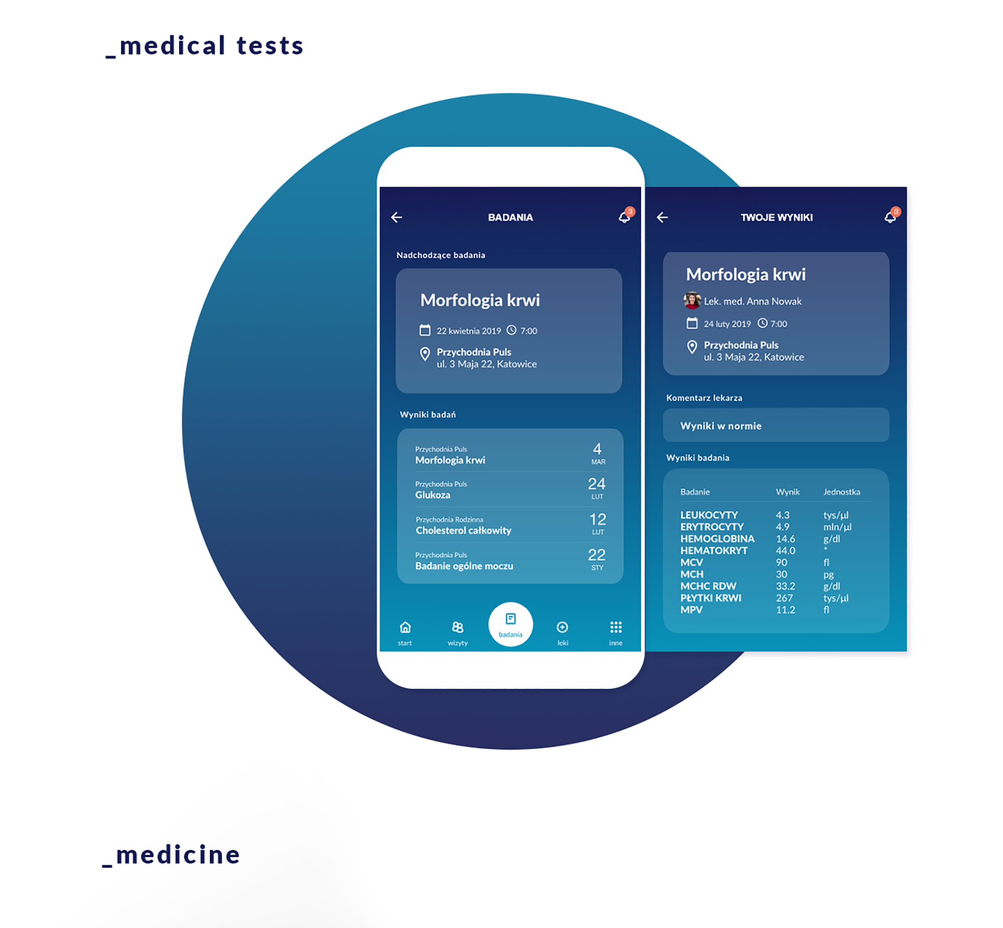 Healthcare app - Hackathon concept presentation image