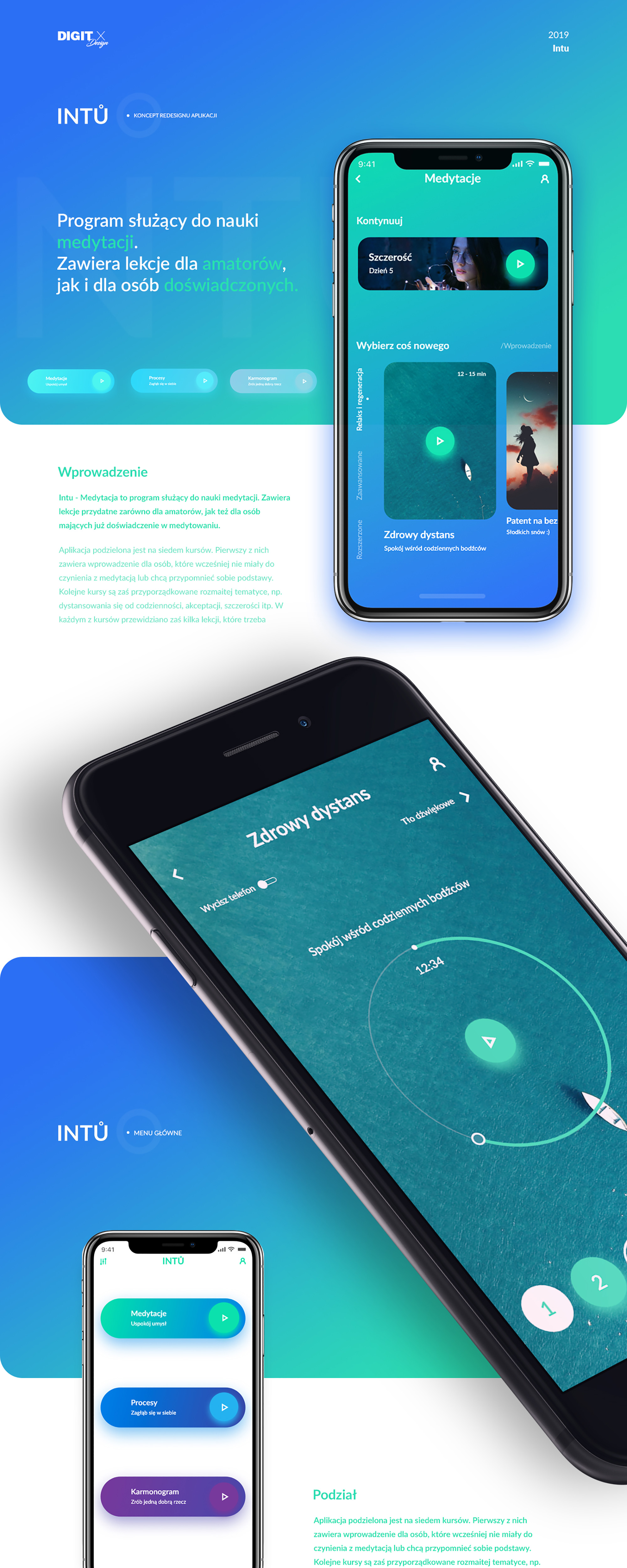 Intu Medytacje - Redesign Concept presentation image