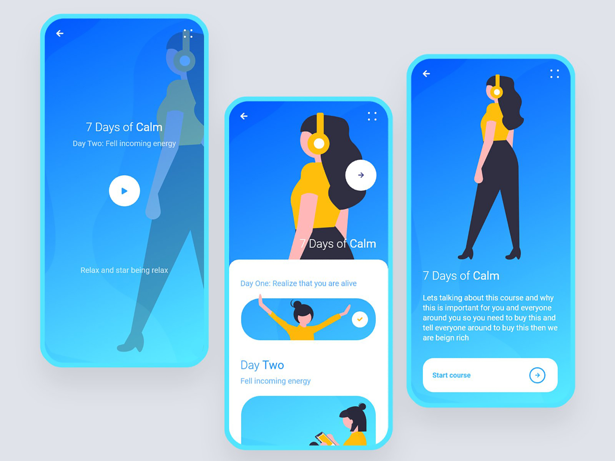 Meditation App Concept presentation image