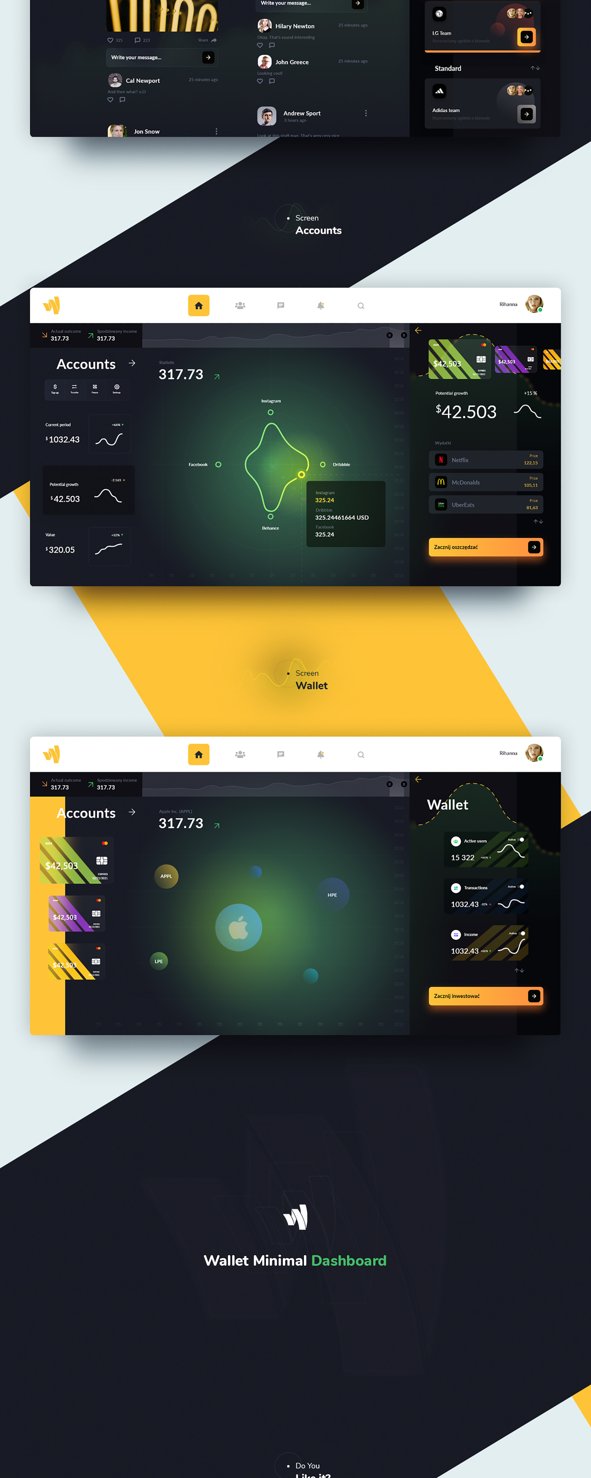 Wallet Minimal Dashboard presentation image