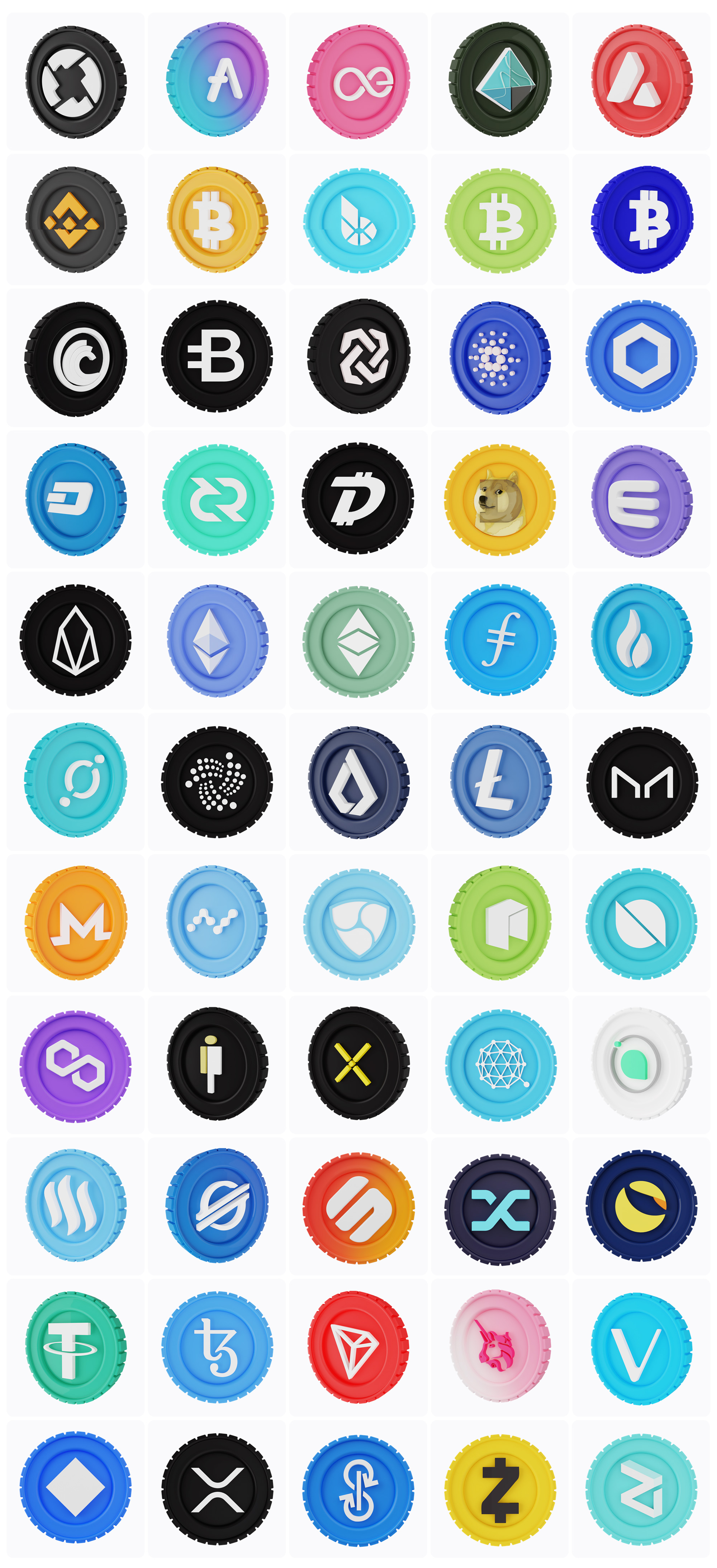 Cryptocurrency 3D Illustration Pack presentation image