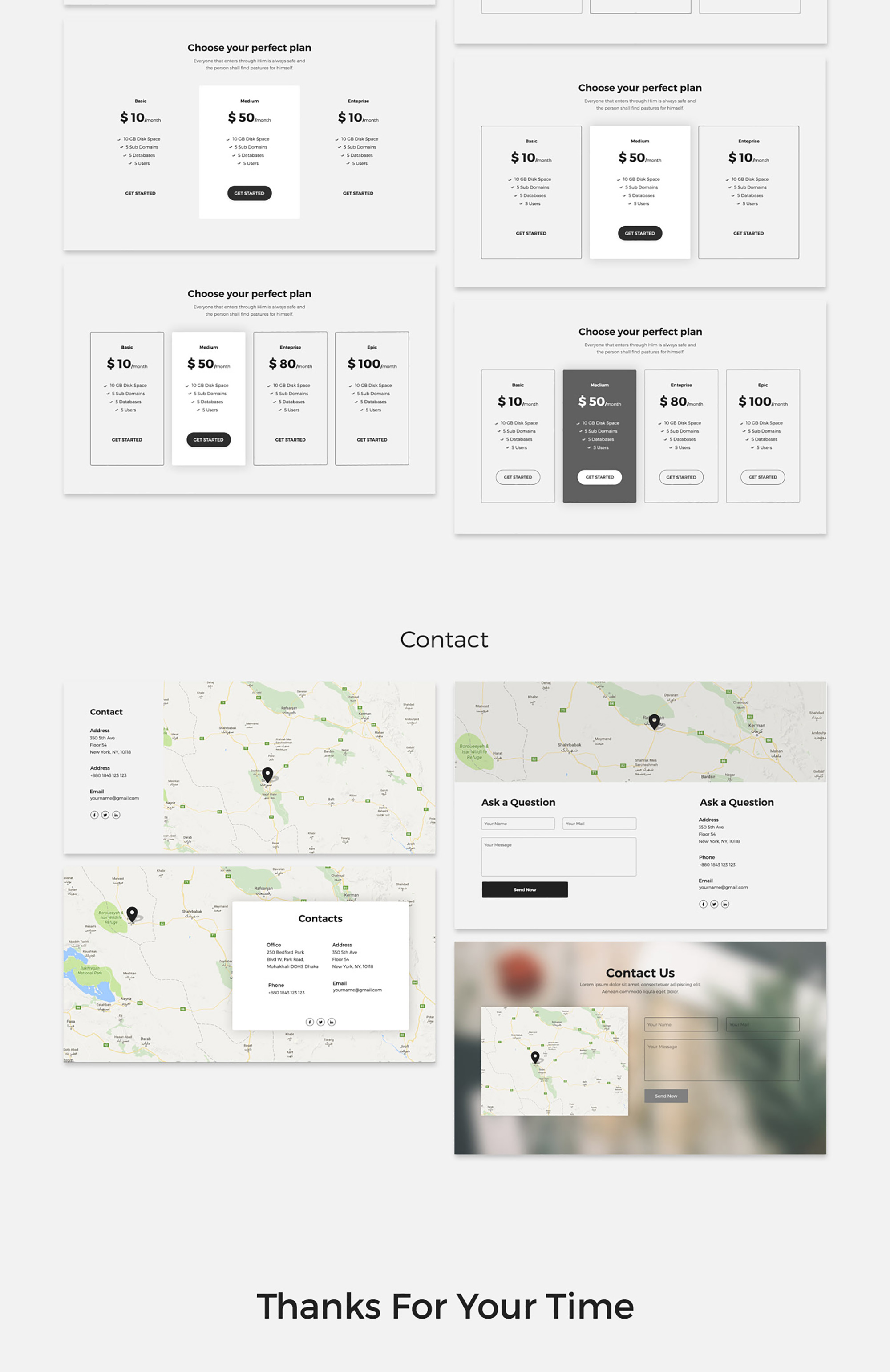 Free Landing UI Kit presentation image